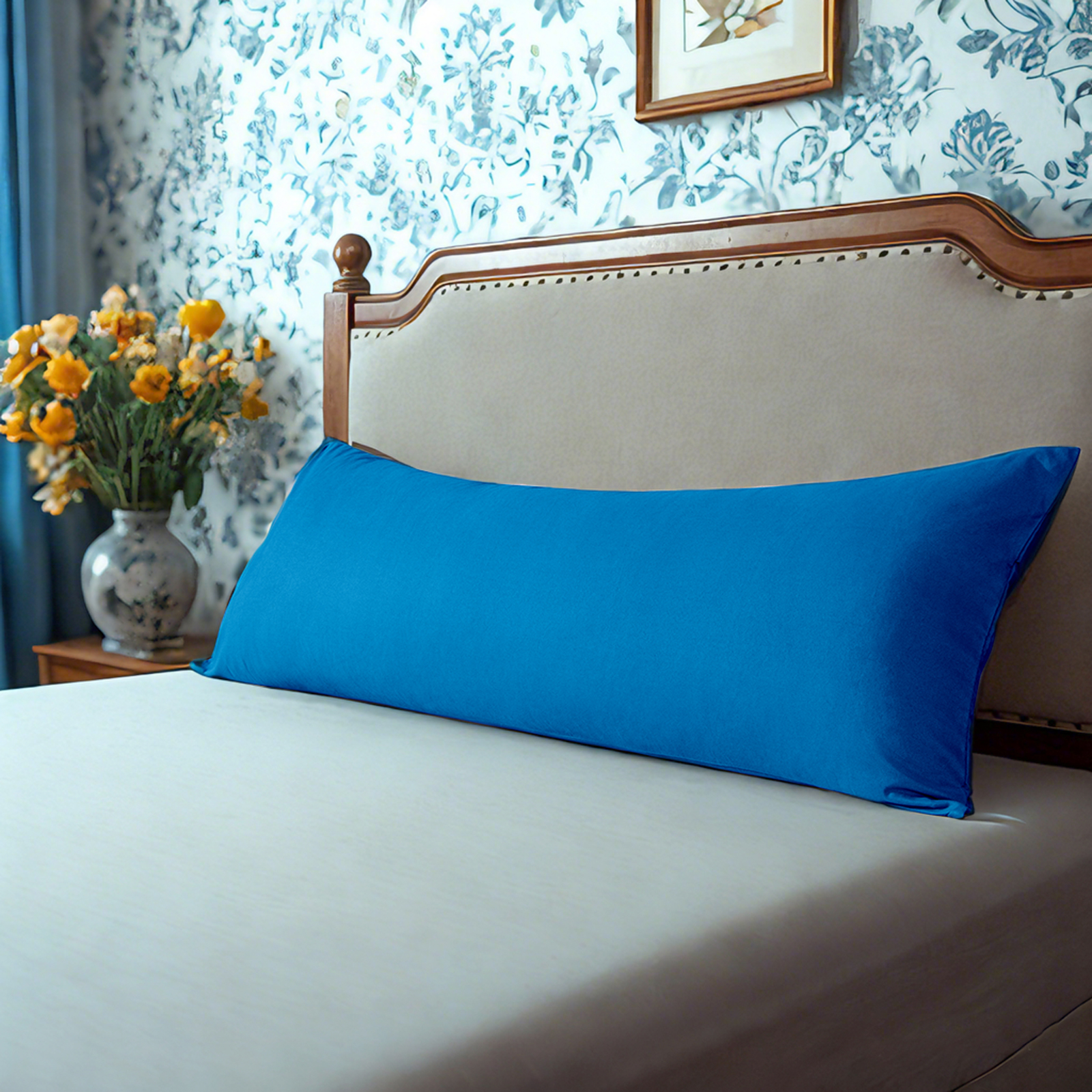 1 Microfiber Body Pillowcase, Soft, Wrinkle-Free, Fade and Stain-Resistant Pillow Case with Envelope Closure, 20x54 Inches