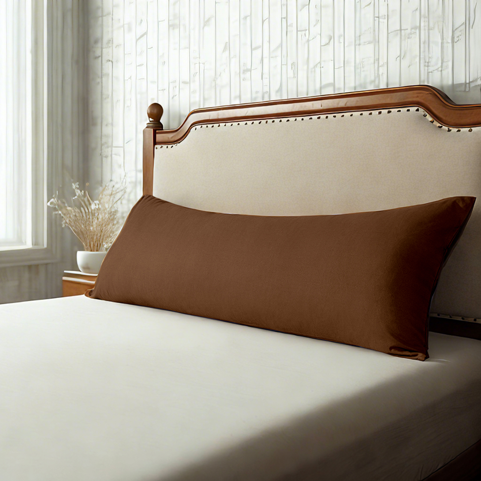 1个超细纤维身体枕套，柔软抗皱，防褪色防污渍，信封式封口，20x54英寸