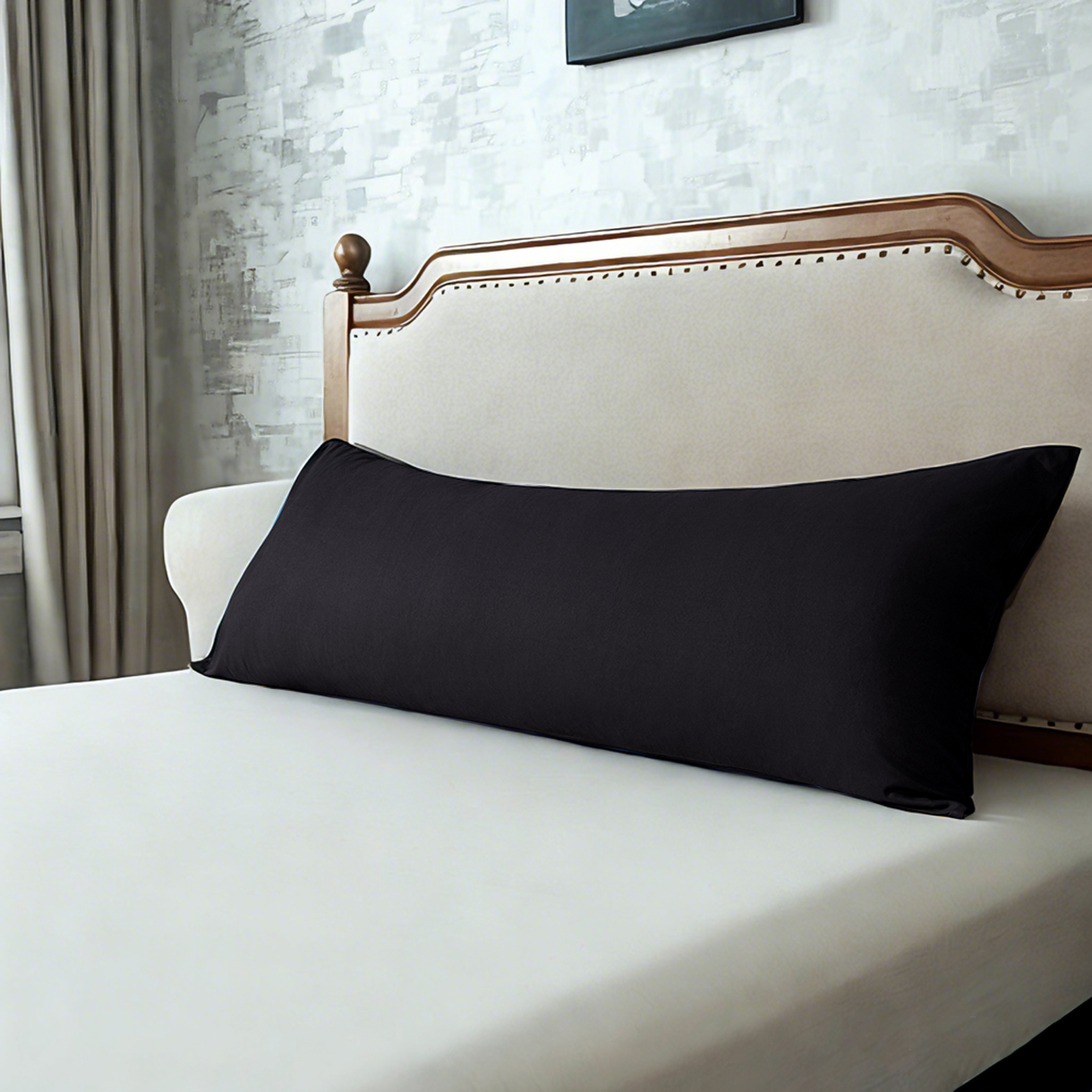 1个超细纤维身体枕套，柔软抗皱，防褪色防污渍，信封式封口，20x54英寸