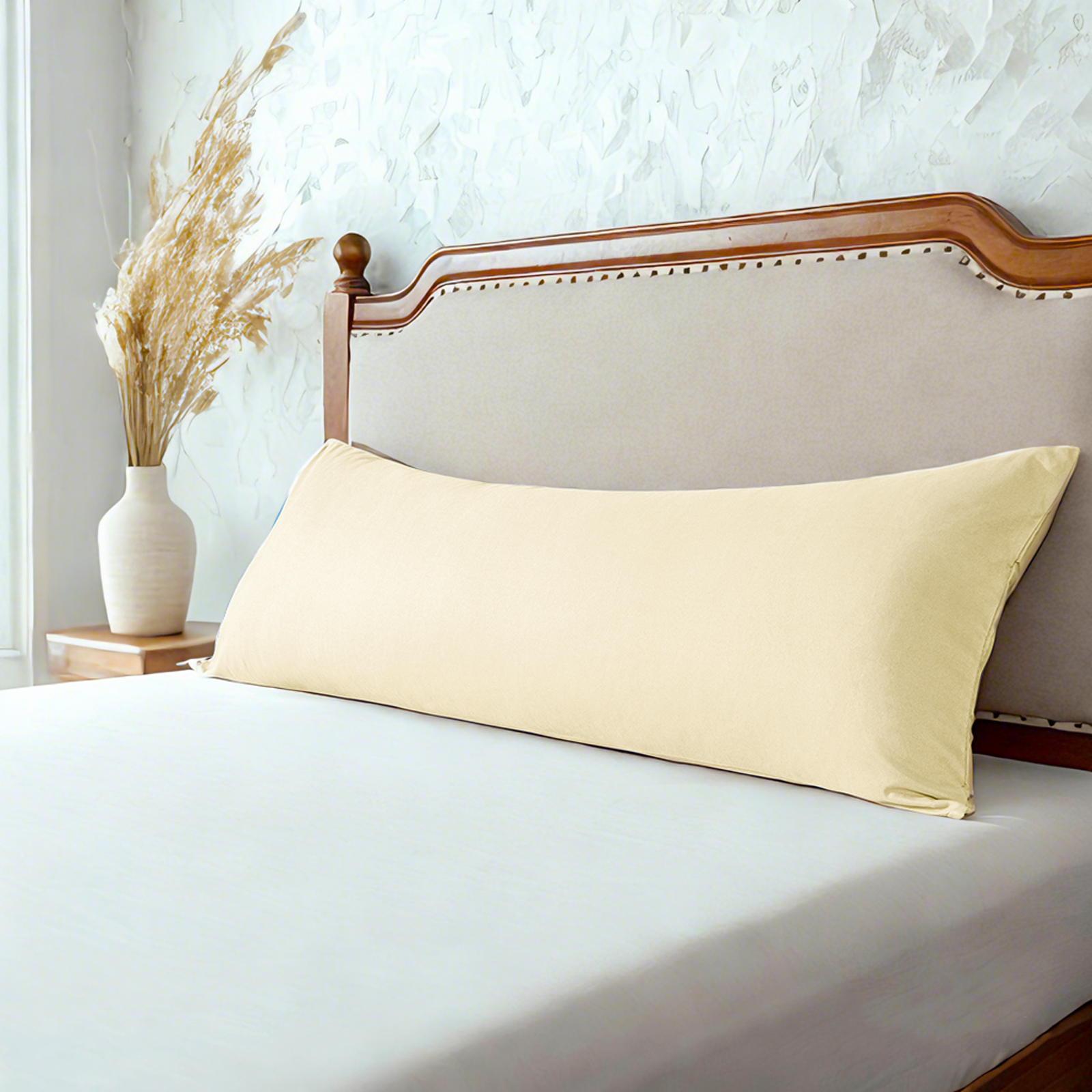 1个超细纤维身体枕套，柔软抗皱，防褪色防污渍，信封式封口，20x54英寸