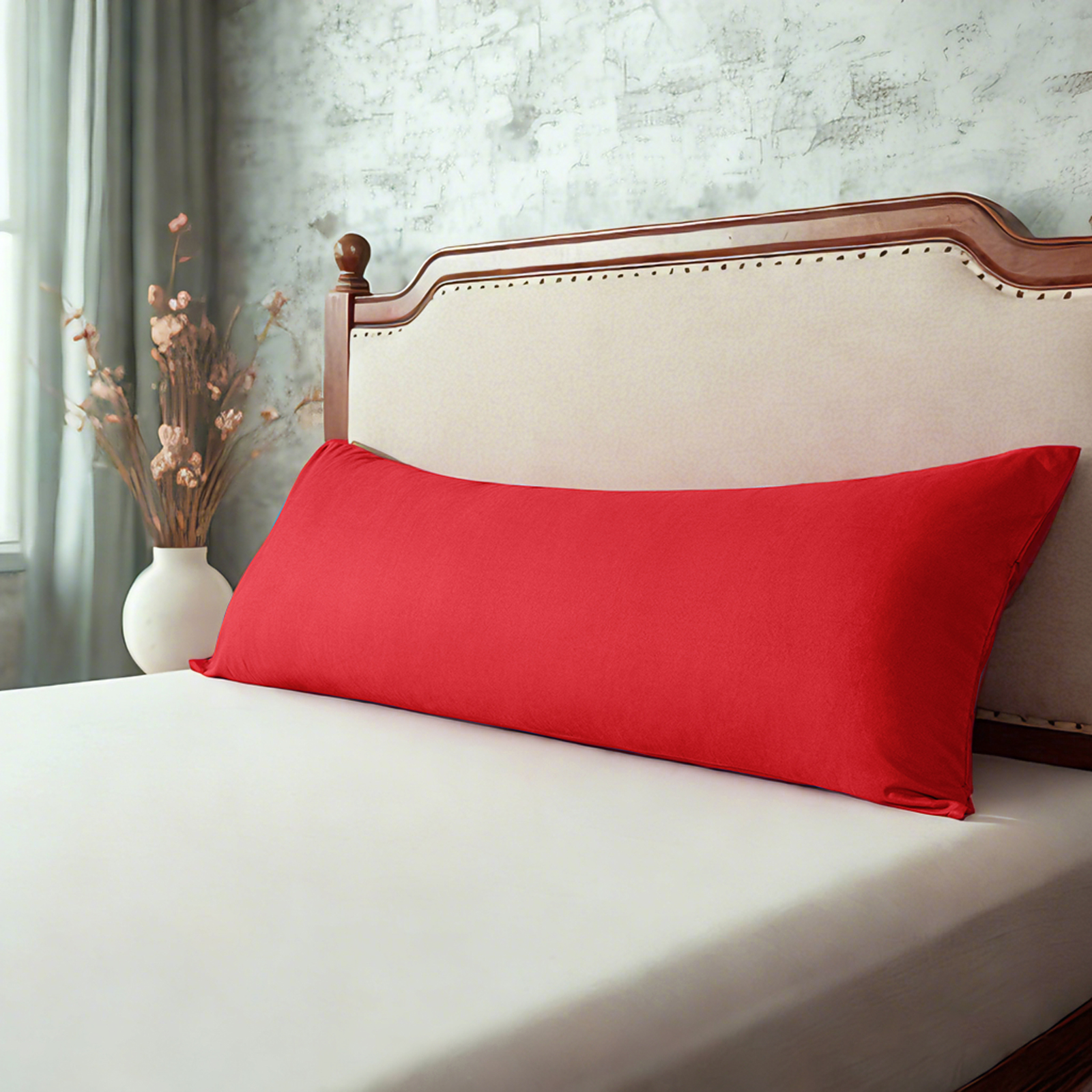 1个超细纤维身体枕套，柔软抗皱，防褪色防污渍，信封式封口，20x54英寸