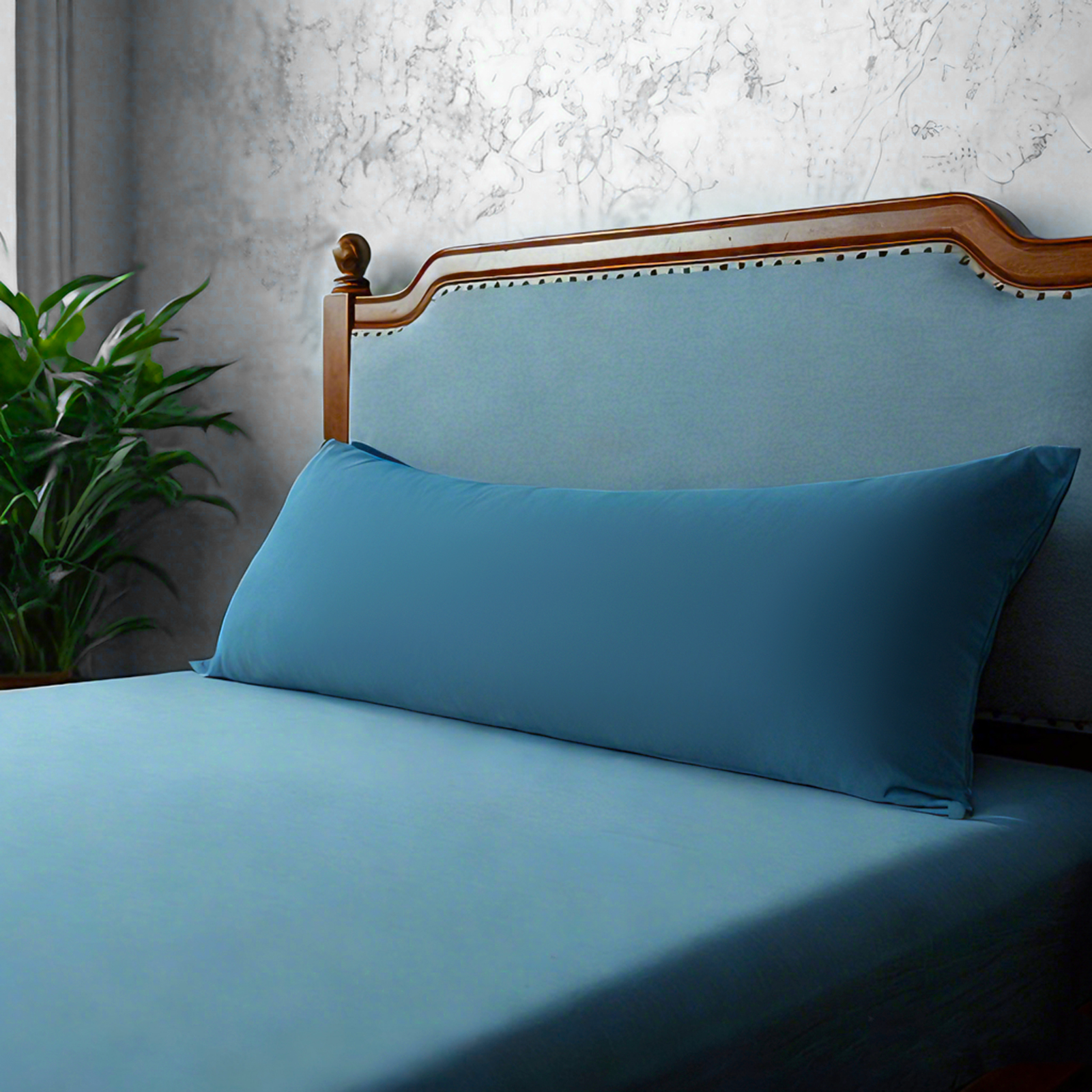 1个超细纤维身体枕套，柔软抗皱，防褪色防污渍，信封式封口，20x54英寸