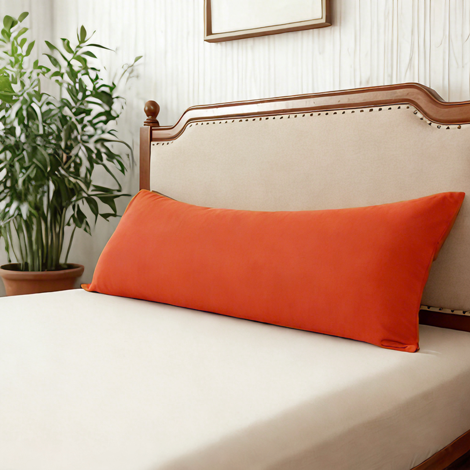 1个超细纤维身体枕套，柔软抗皱，防褪色防污渍，信封式封口，20x54英寸