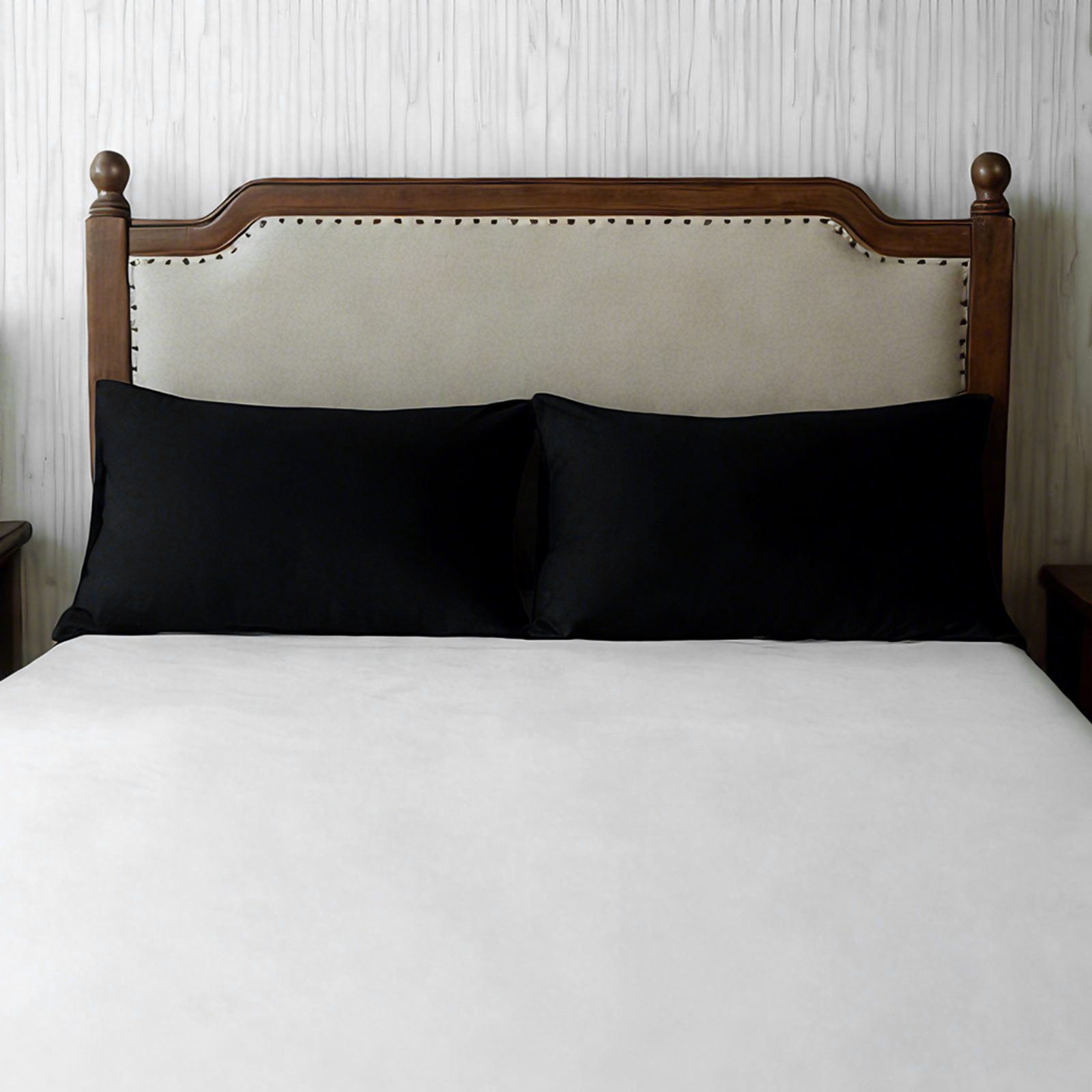 2个超细纤维标准枕套，柔软、防皱、防褪色、防污枕套，信封式封口