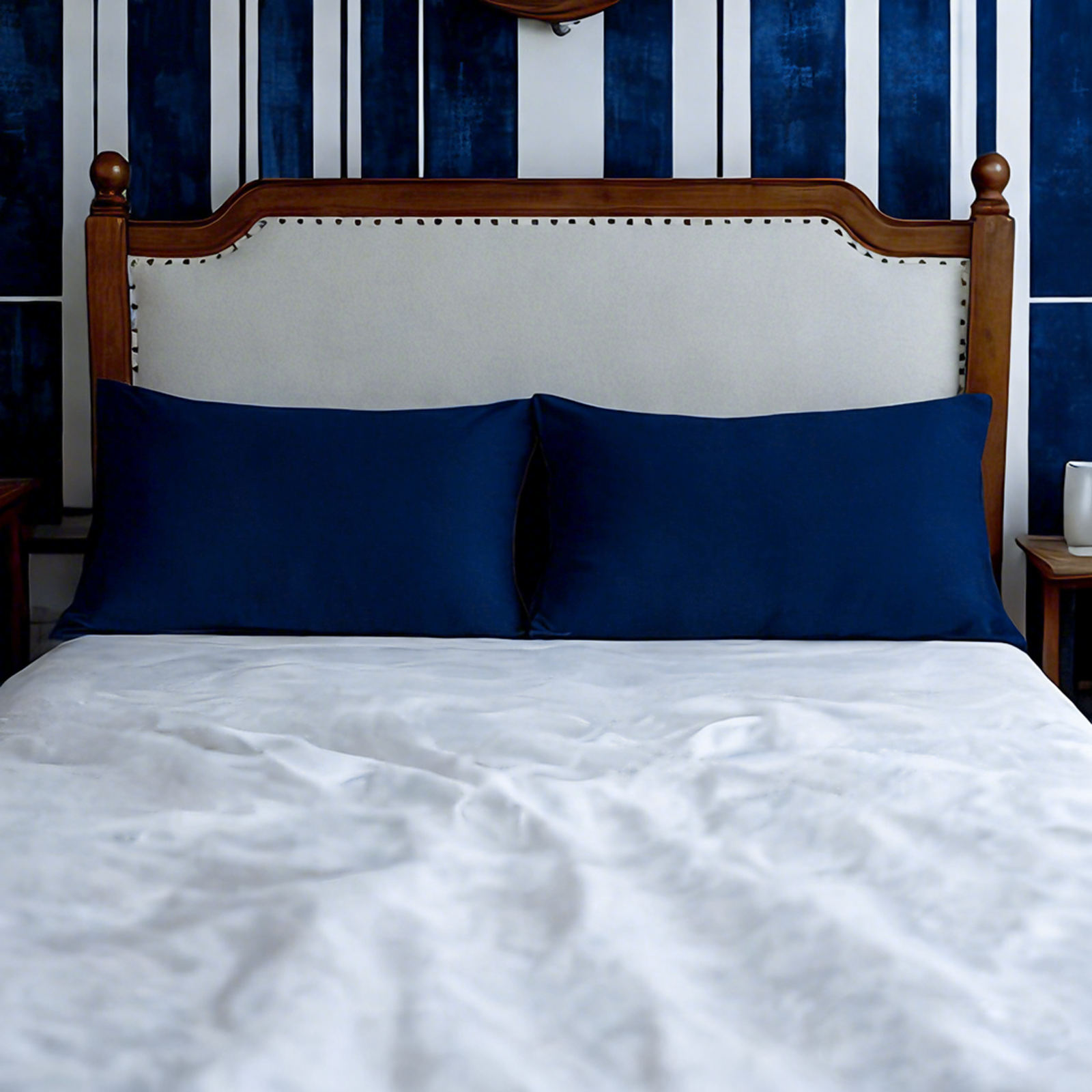 2个超细纤维标准枕套，柔软、防皱、防褪色、防污枕套，信封式封口