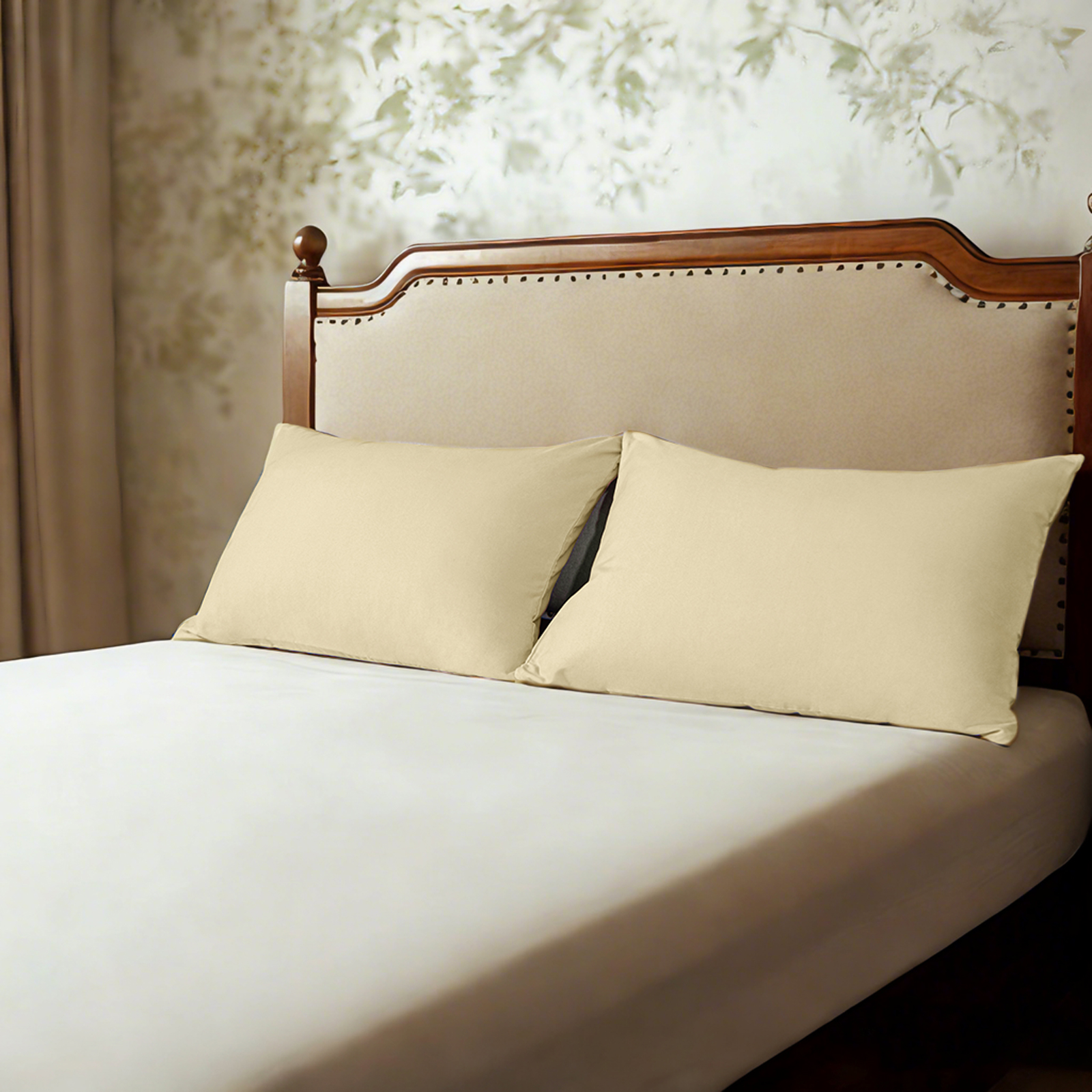 2个超细纤维标准枕套，柔软、防皱、防褪色、防污枕套，信封式封口