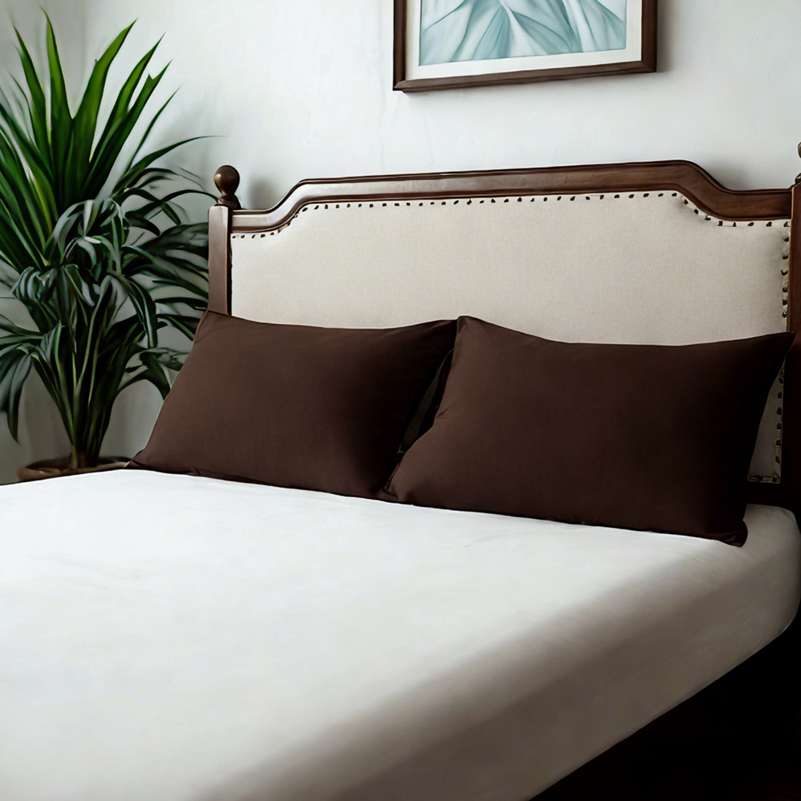 2个超细纤维标准枕套，柔软、防皱、防褪色、防污枕套，信封式封口