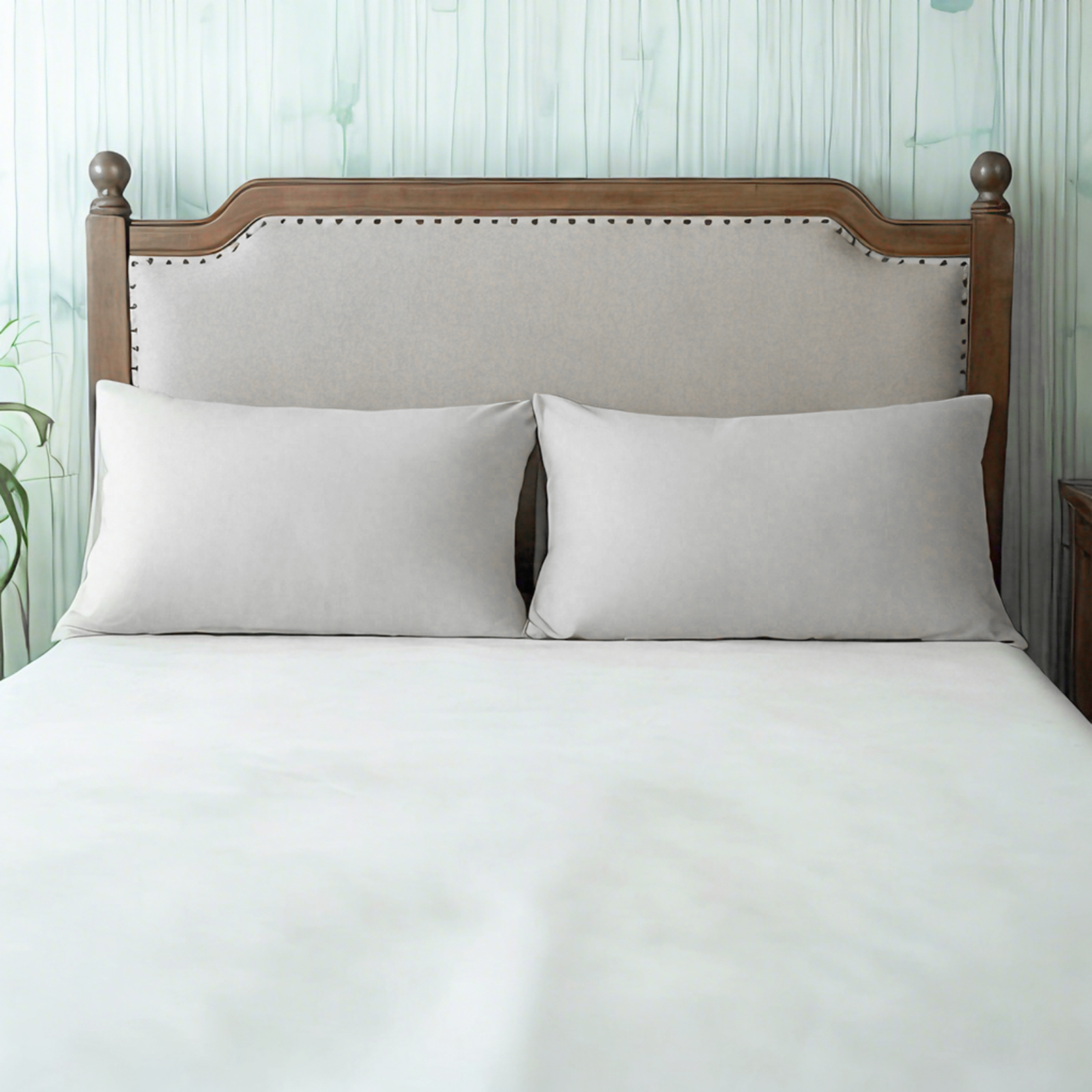 2个超细纤维标准枕套，柔软、防皱、防褪色、防污枕套，信封式封口