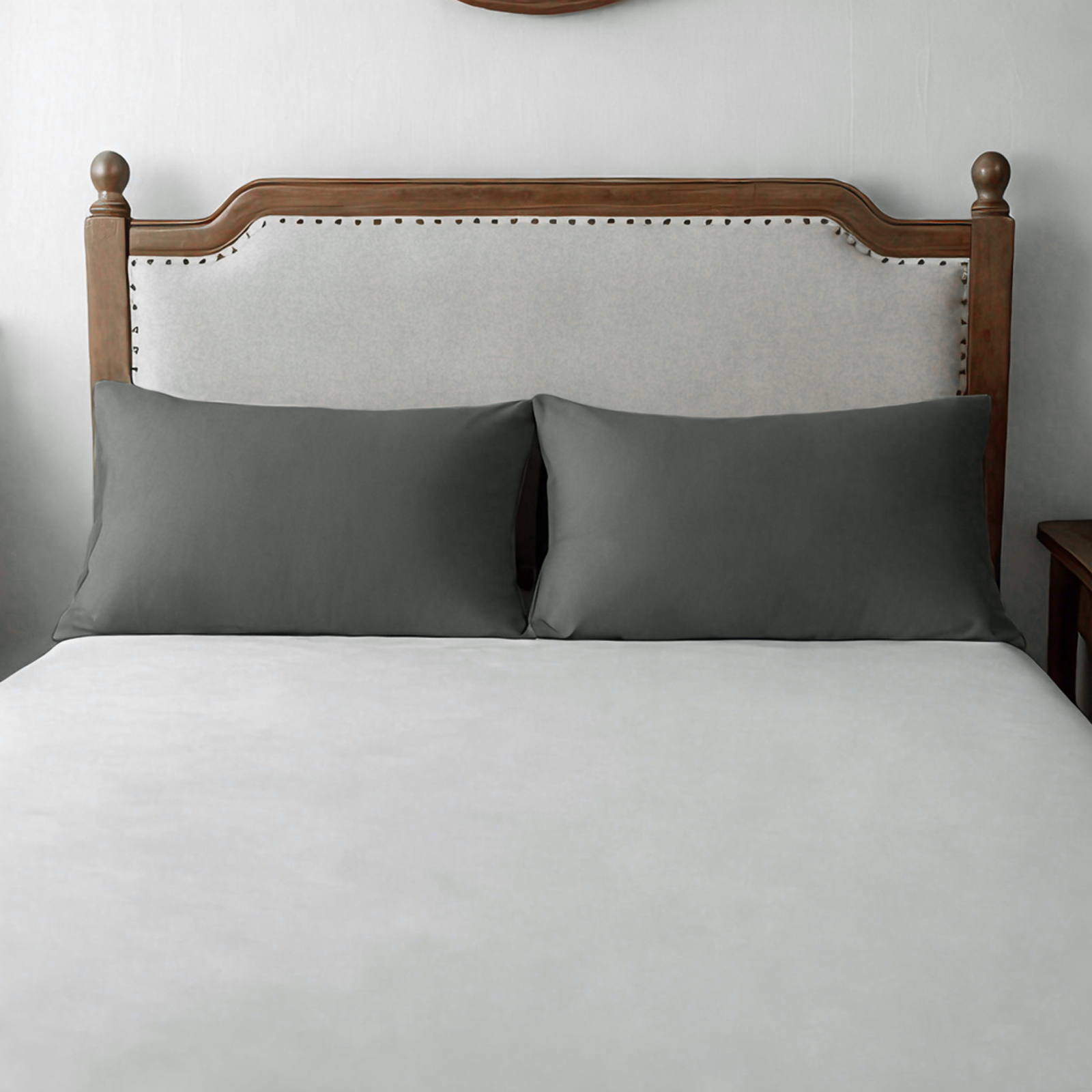 2个超细纤维标准枕套，柔软、防皱、防褪色、防污枕套，信封式封口