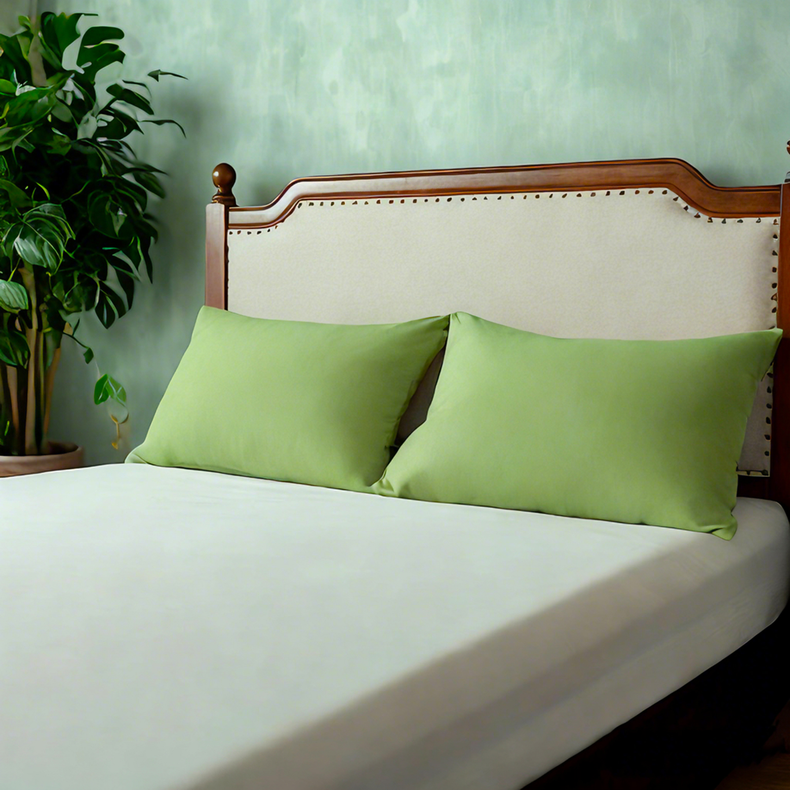 2个超细纤维标准枕套，柔软、防皱、防褪色、防污枕套，信封式封口