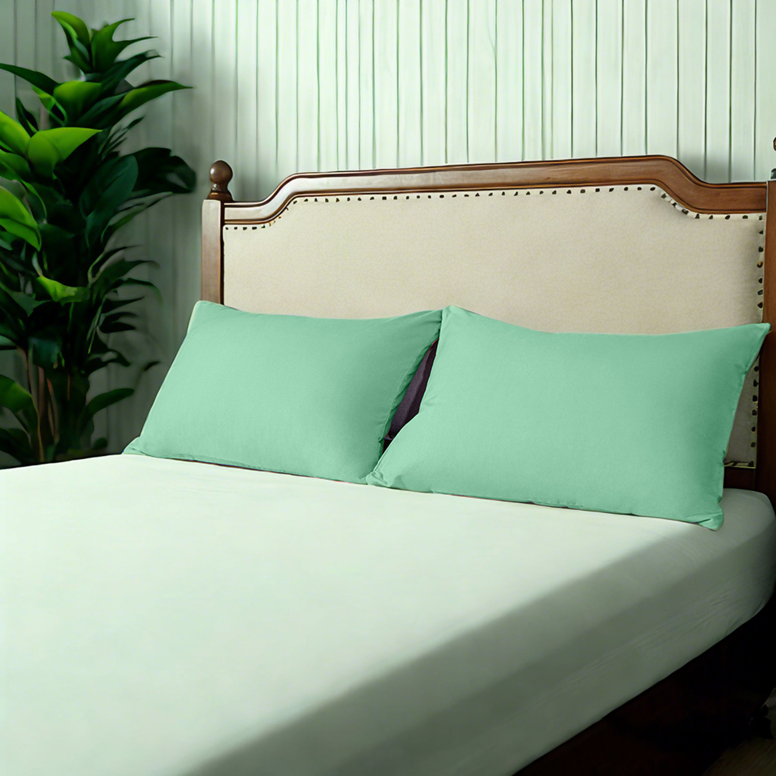 2个超细纤维标准枕套，柔软、防皱、防褪色、防污枕套，信封式封口