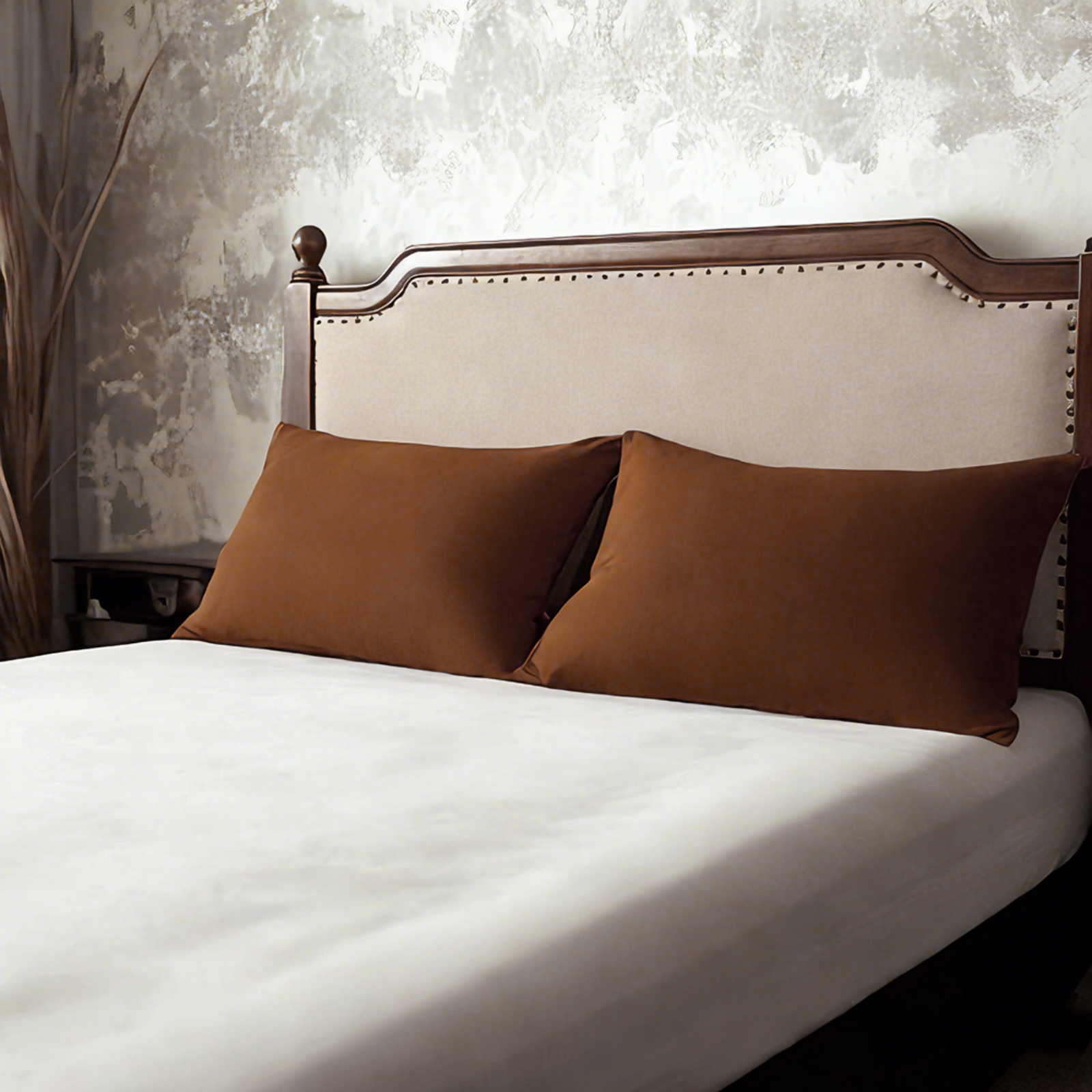 2个超细纤维标准枕套，柔软、防皱、防褪色、防污枕套，信封式封口