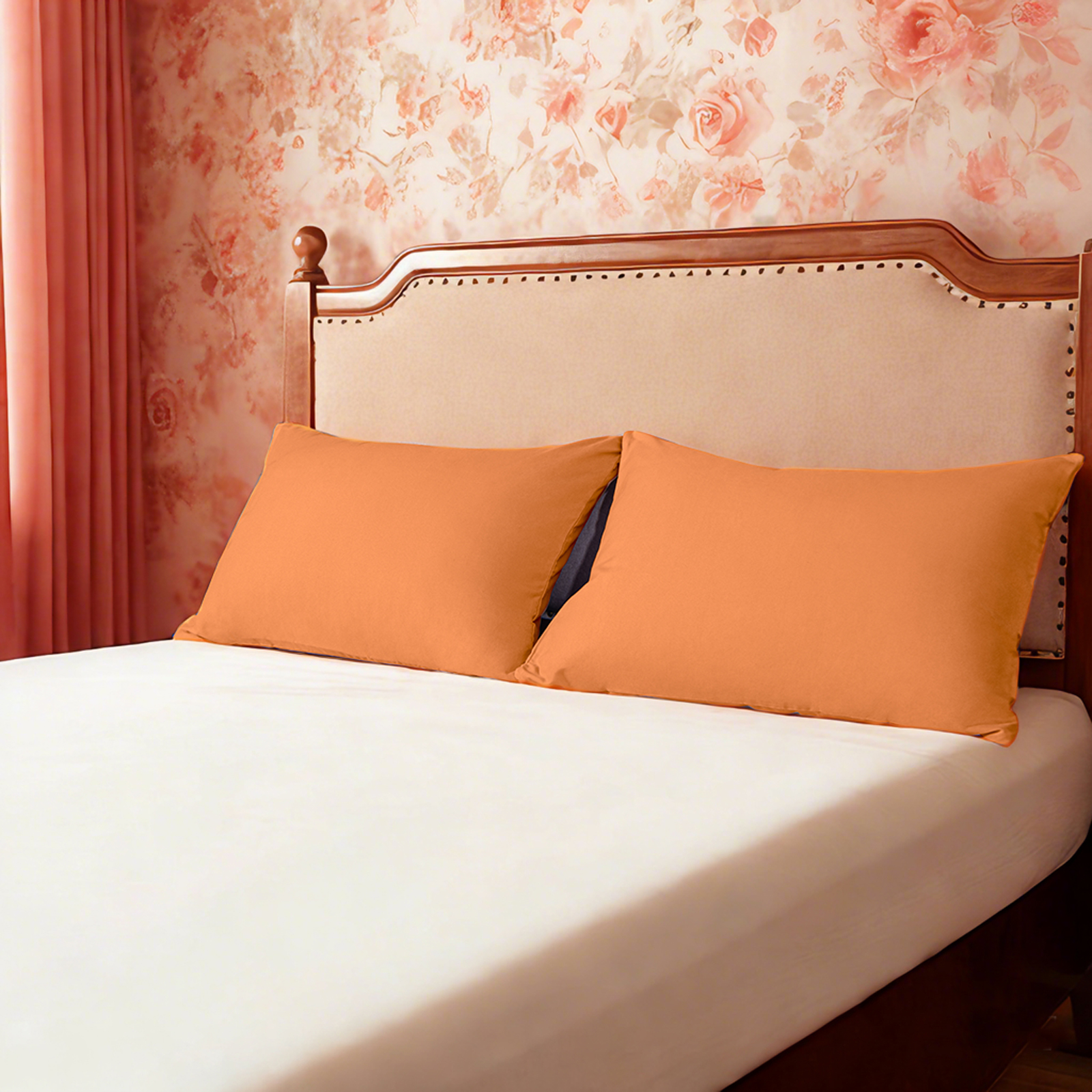 2个超细纤维标准枕套，柔软、防皱、防褪色、防污枕套，信封式封口