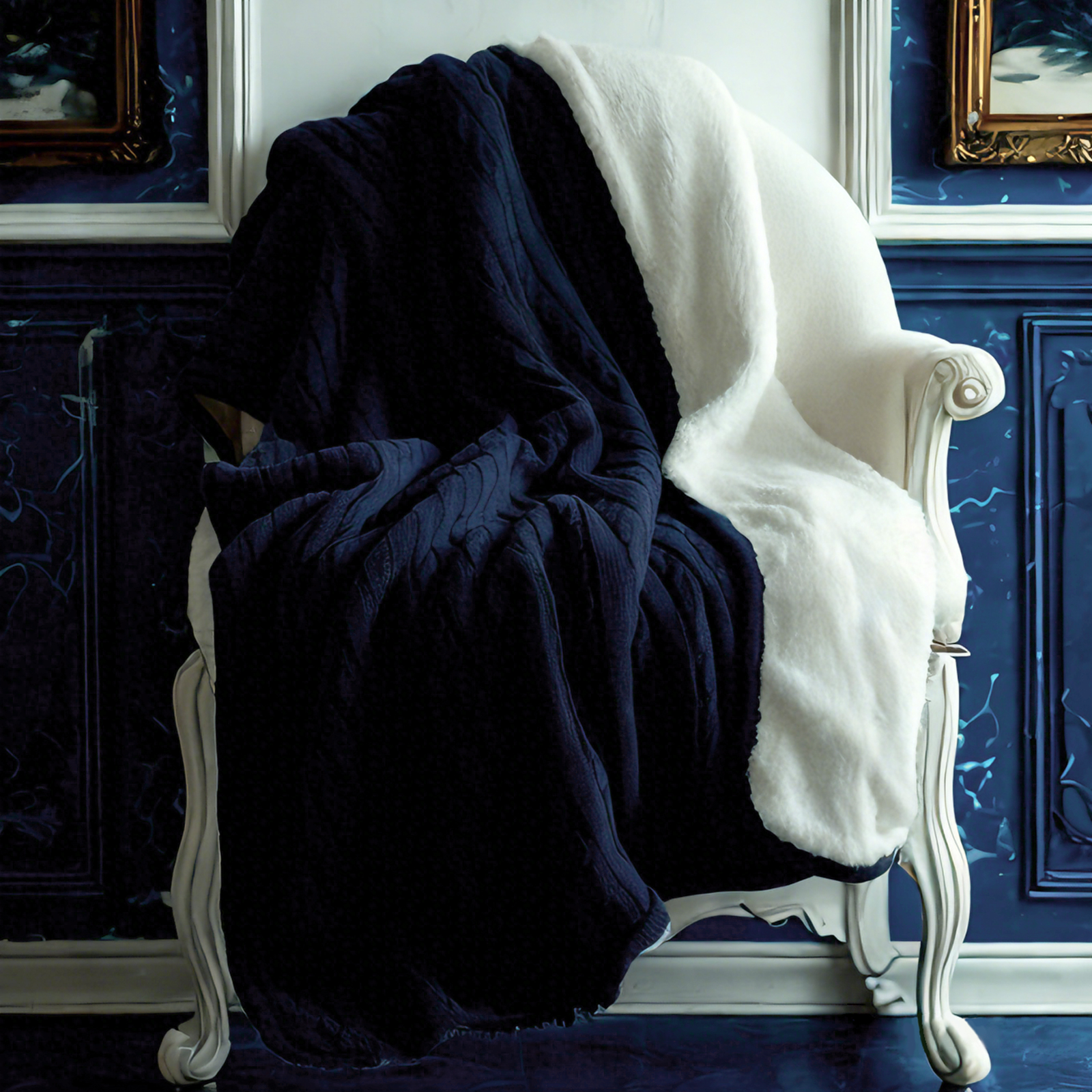 超舒适纯棉针织夏尔巴毯，适用于沙发、床、沙发、椅子，柔软保暖的针织毯 - 可机洗，家居装饰品