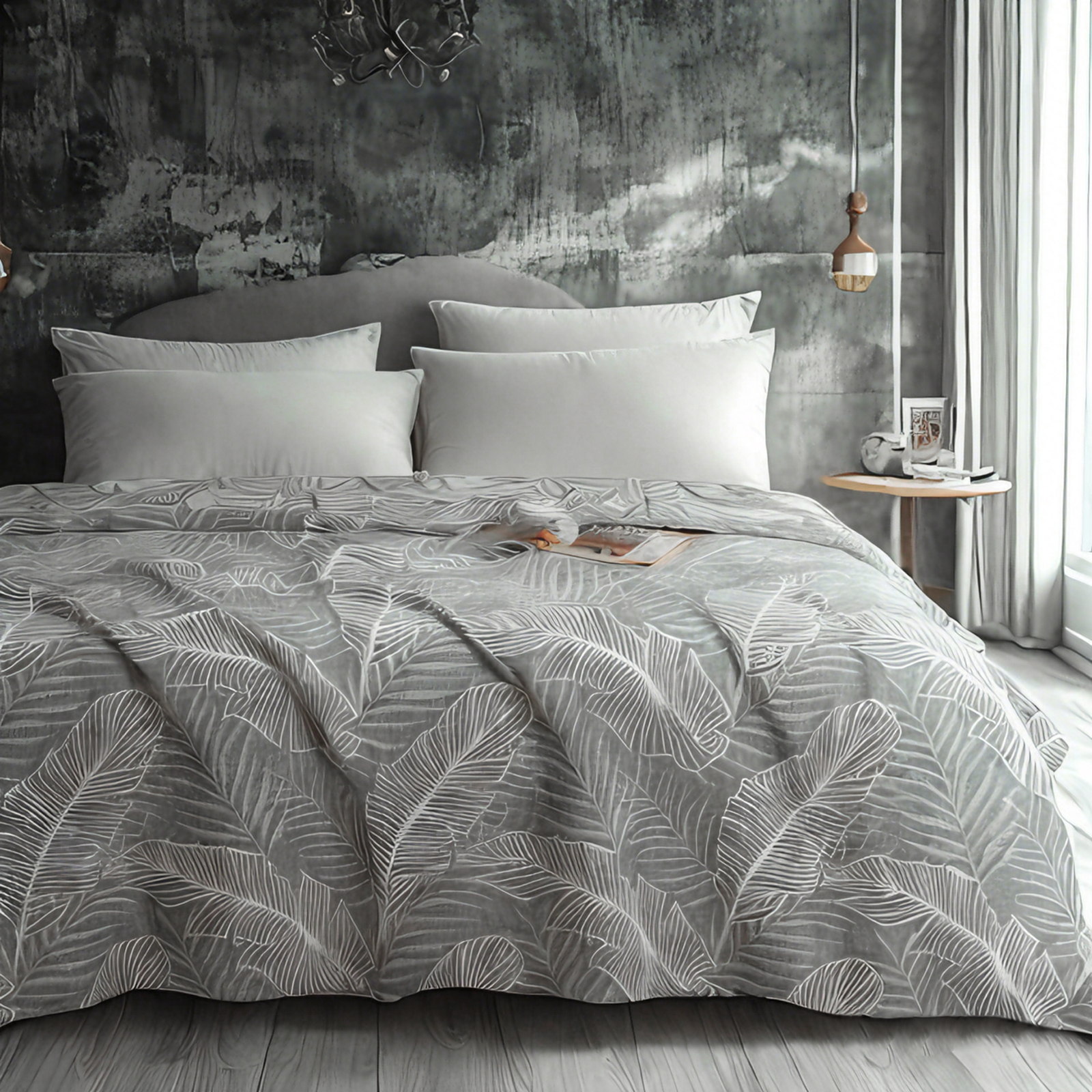 3-Layer Cotton Muslin Bed Blanket, Soft and Breathable Quilt for Adults, for All-Season Couch Sofa