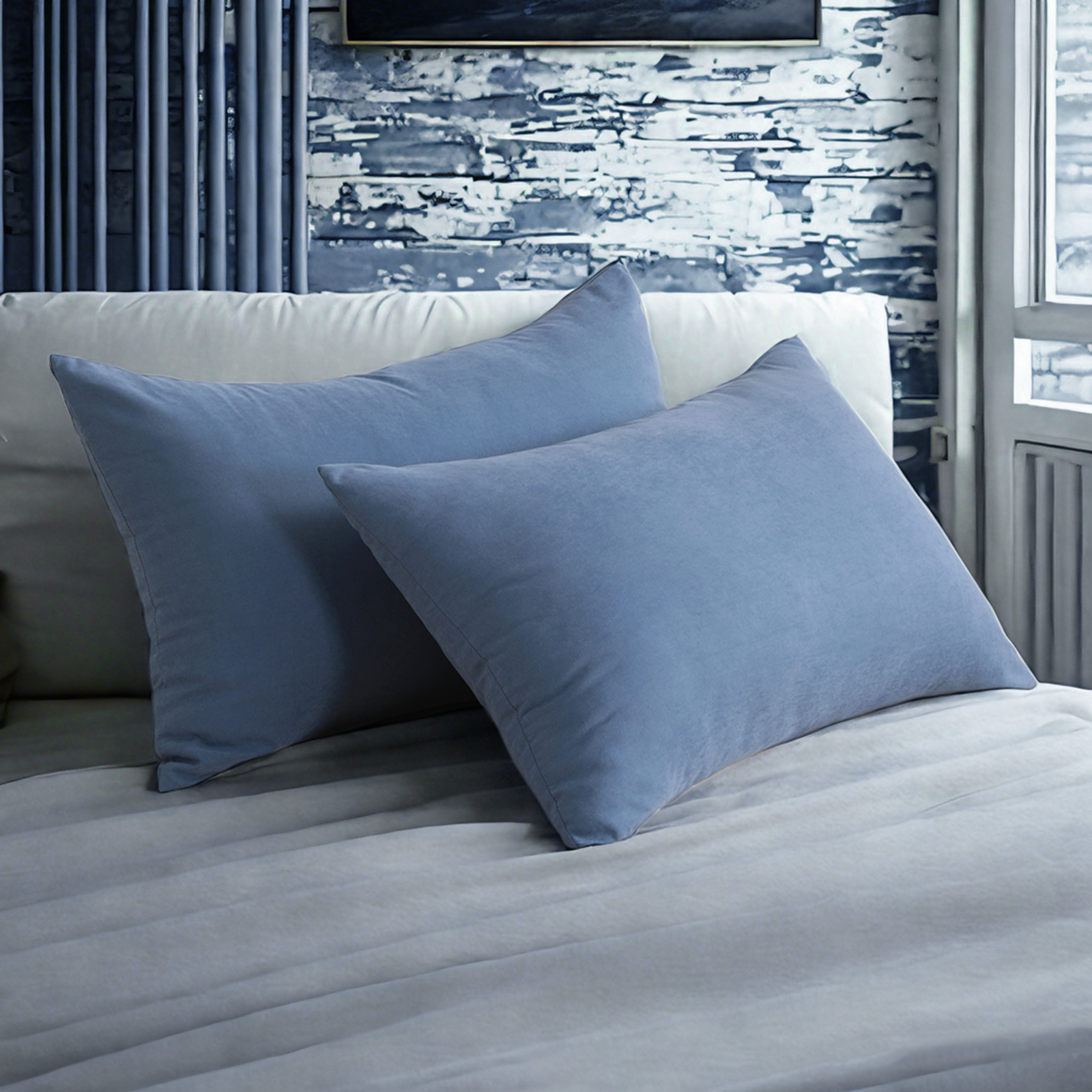 2 包羽绒替代品枕头，柔软而有支撑力，可机洗，非常适合仰睡、腹睡或侧睡者