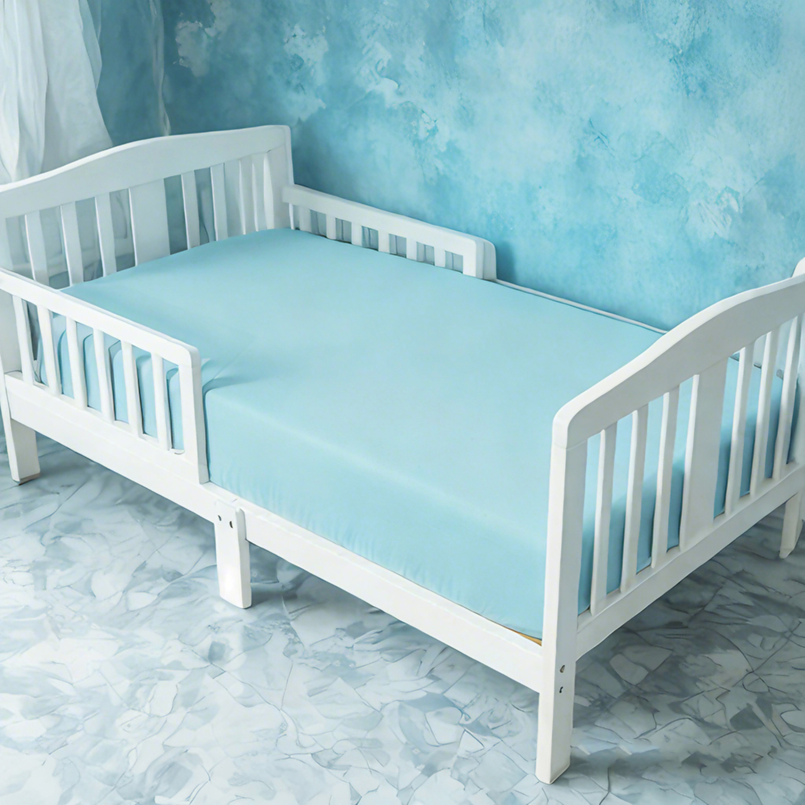 柔软超细纤维婴儿床床笠，舒适惬意的婴儿床床笠，适用于婴儿床和幼儿床垫