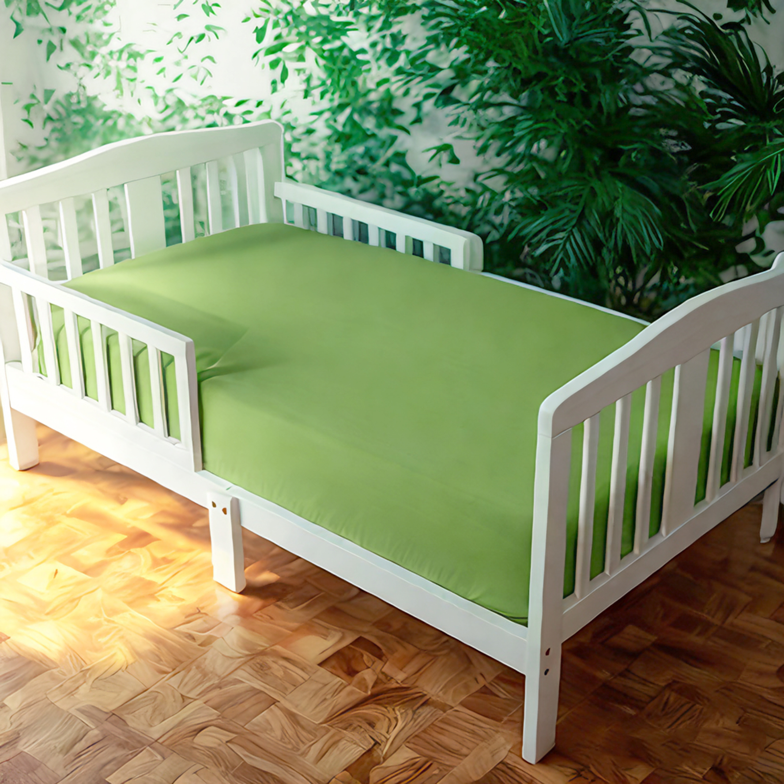 柔软超细纤维婴儿床床笠，舒适惬意的婴儿床床笠，适用于婴儿床和幼儿床垫