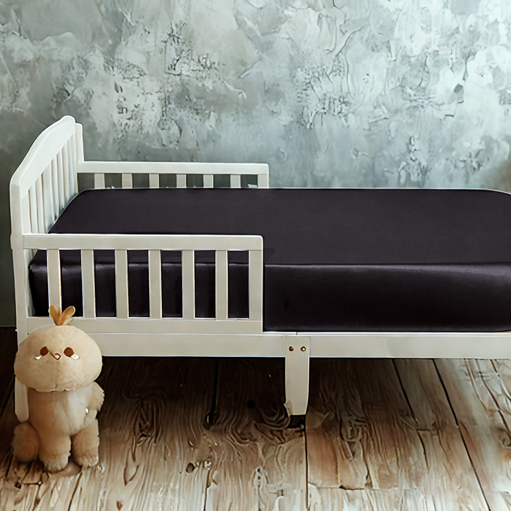 超柔软如丝绸般色丁婴儿床床笠，适用于婴儿床和幼儿床垫，男孩、女孩和中性用户的完美选择