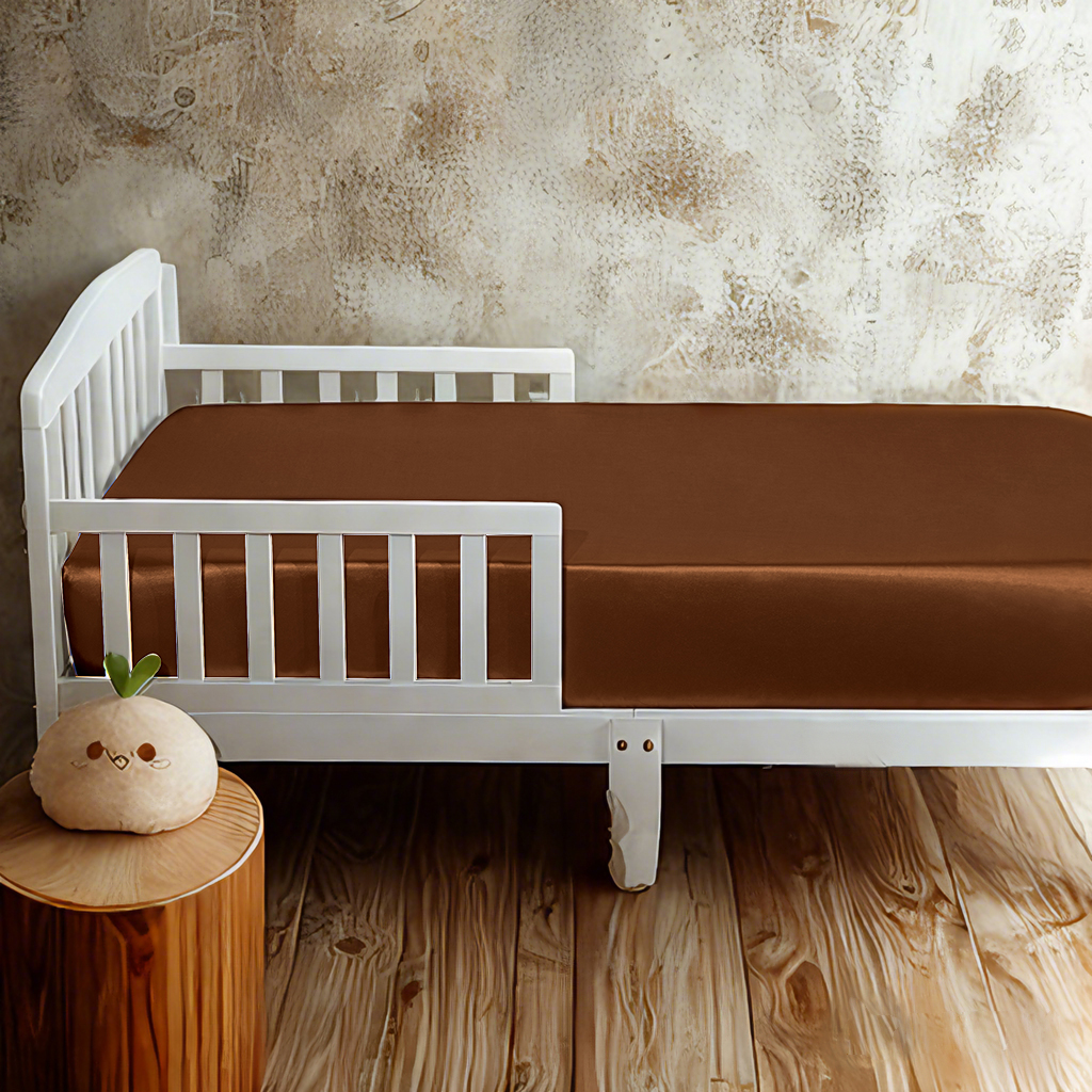 超柔软如丝绸般色丁婴儿床床笠，适用于婴儿床和幼儿床垫，男孩、女孩和中性用户的完美选择