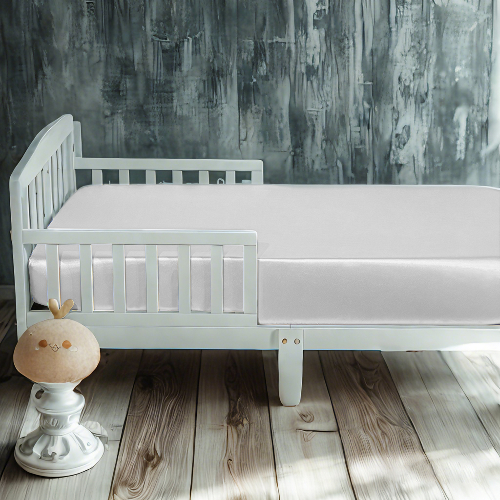 超柔软如丝绸般色丁婴儿床床笠，适用于婴儿床和幼儿床垫，男孩、女孩和中性用户的完美选择