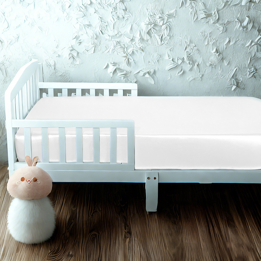 超柔软如丝绸般色丁婴儿床床笠，适用于婴儿床和幼儿床垫，男孩、女孩和中性用户的完美选择