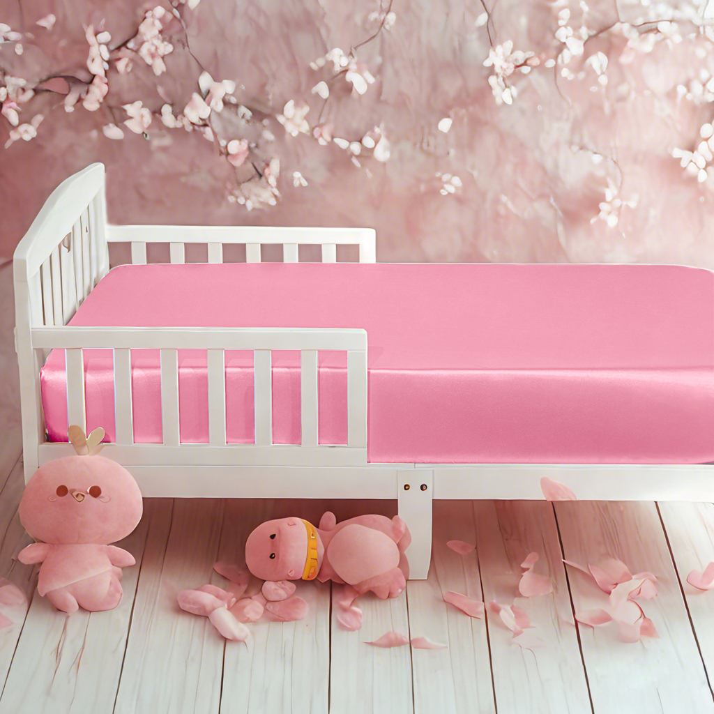 超柔软如丝绸般色丁婴儿床床笠，适用于婴儿床和幼儿床垫，男孩、女孩和中性用户的完美选择