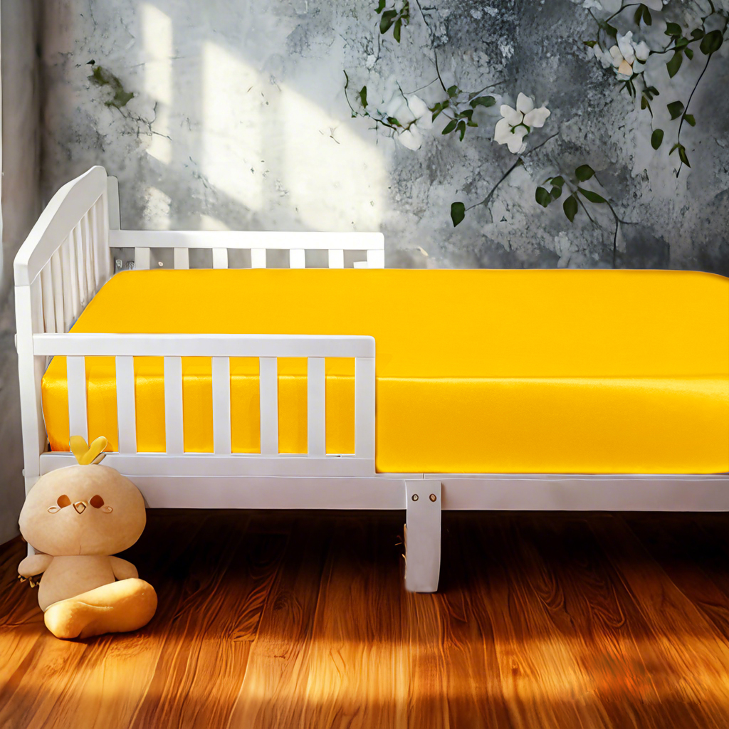 超柔软如丝绸般色丁婴儿床床笠，适用于婴儿床和幼儿床垫，男孩、女孩和中性用户的完美选择