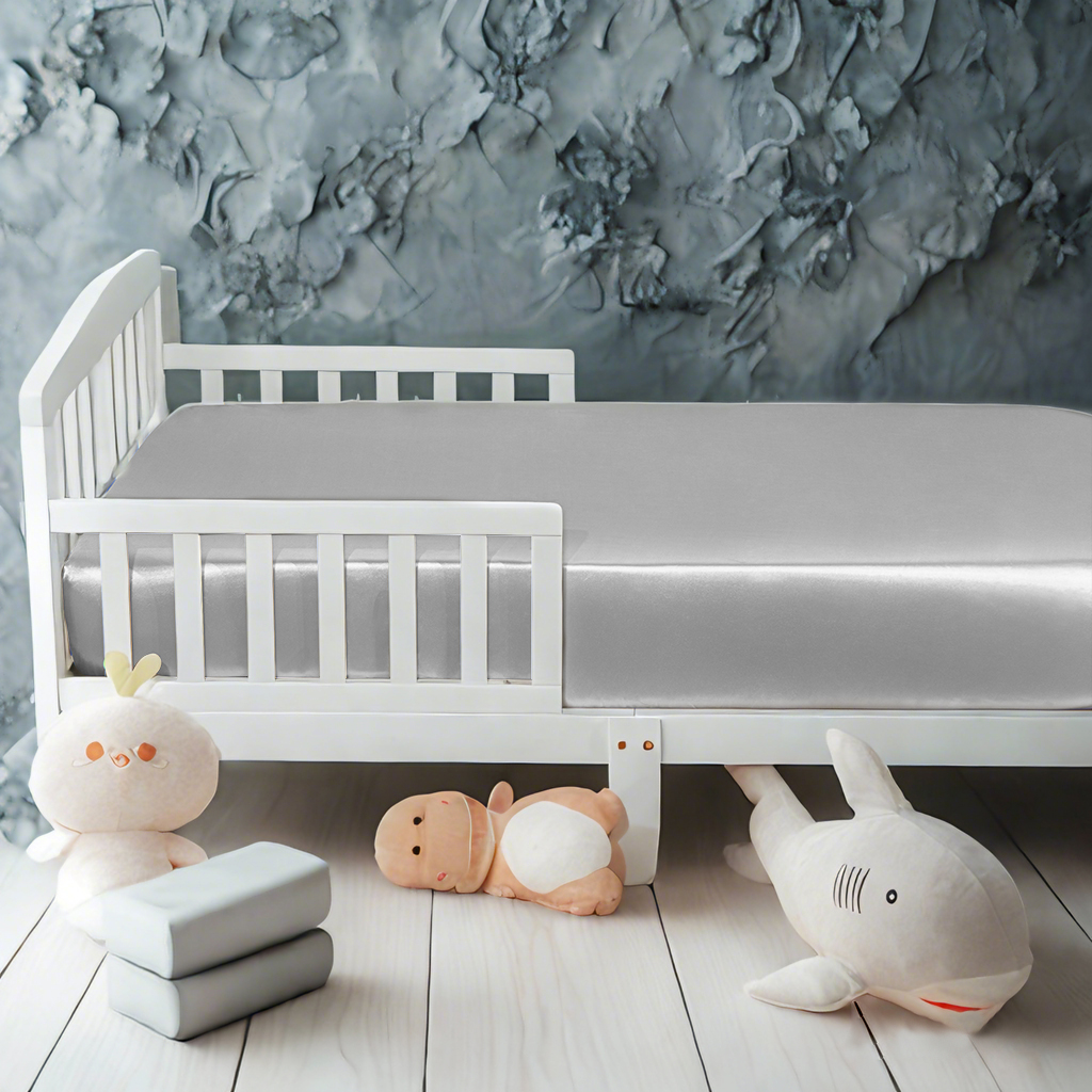 超柔软如丝绸般色丁婴儿床床笠，适用于婴儿床和幼儿床垫，男孩、女孩和中性用户的完美选择