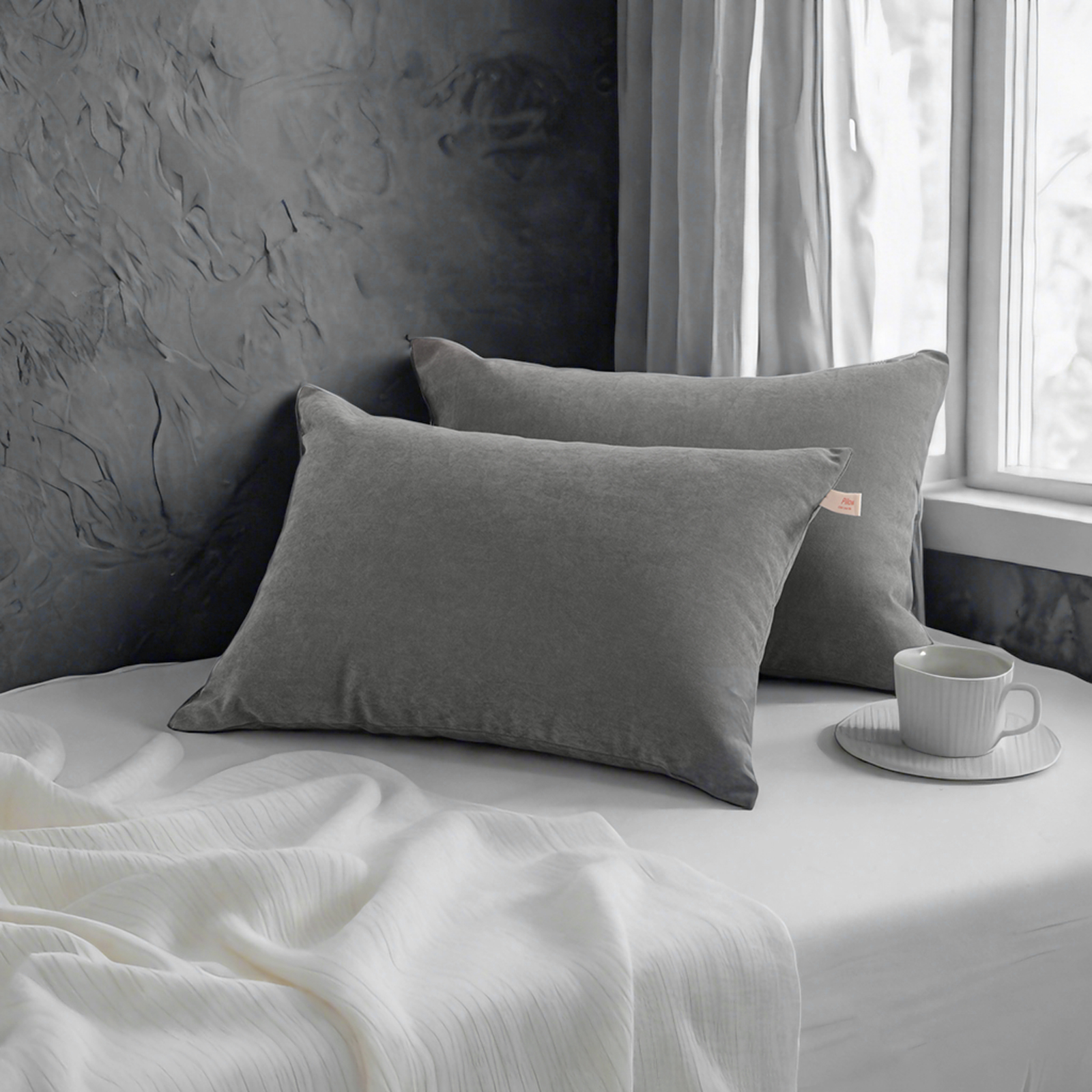 2个羽绒替代品幼儿枕头，柔软且可机洗的旅行小枕头，婴儿床的理想选择