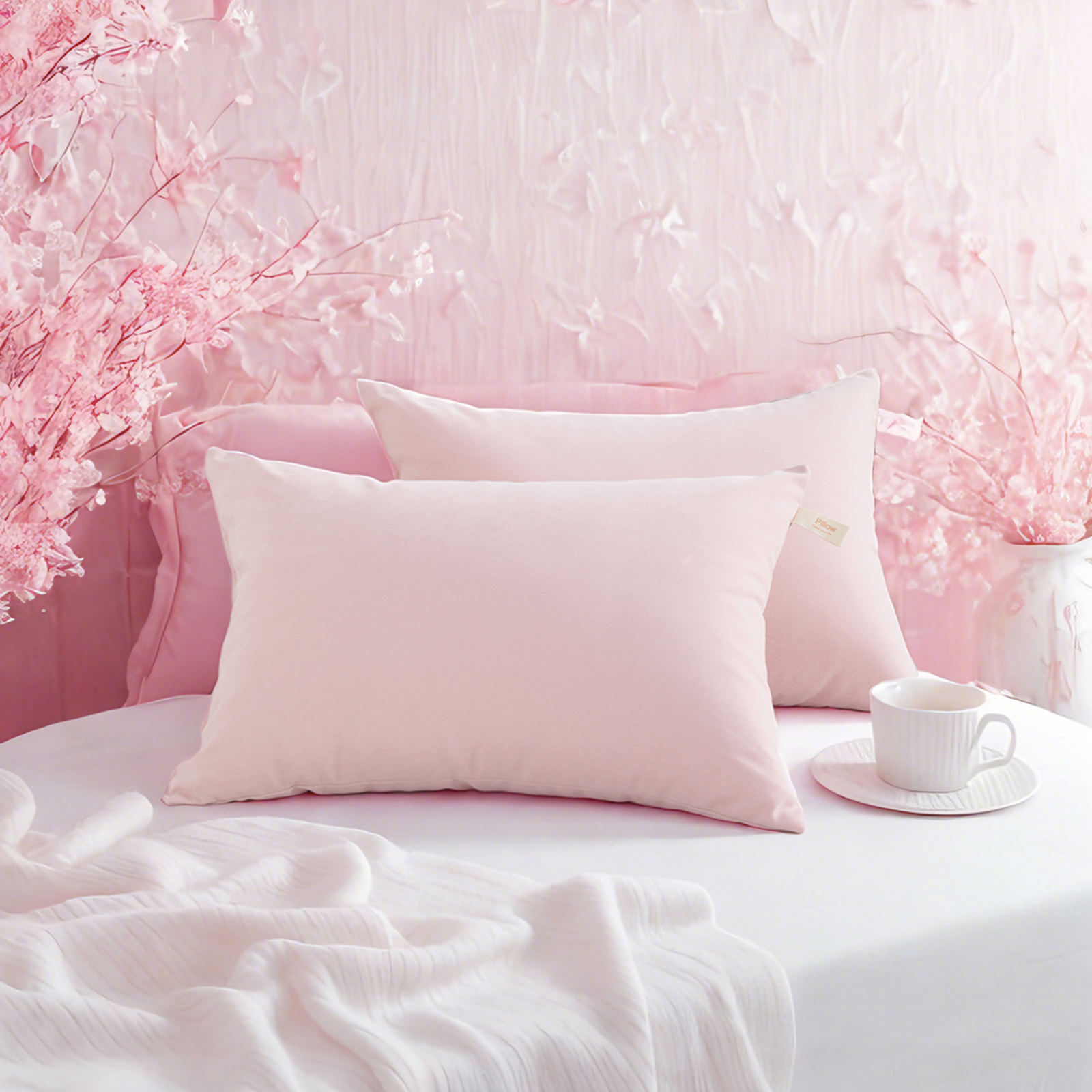 2个羽绒替代品幼儿枕头，柔软且可机洗的旅行小枕头，婴儿床的理想选择