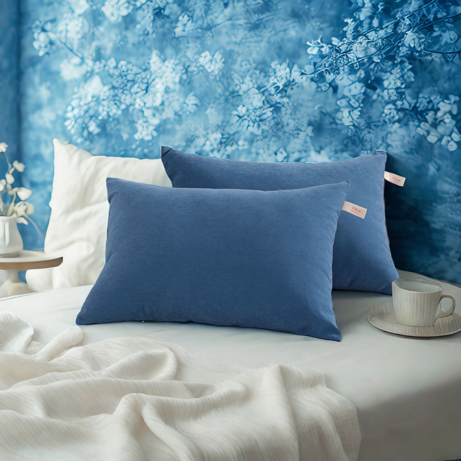 Two Down Alternative Toddler Pillows, Soft and Machine Washable Travel Small Pillows, Ideal for Crib, Cot