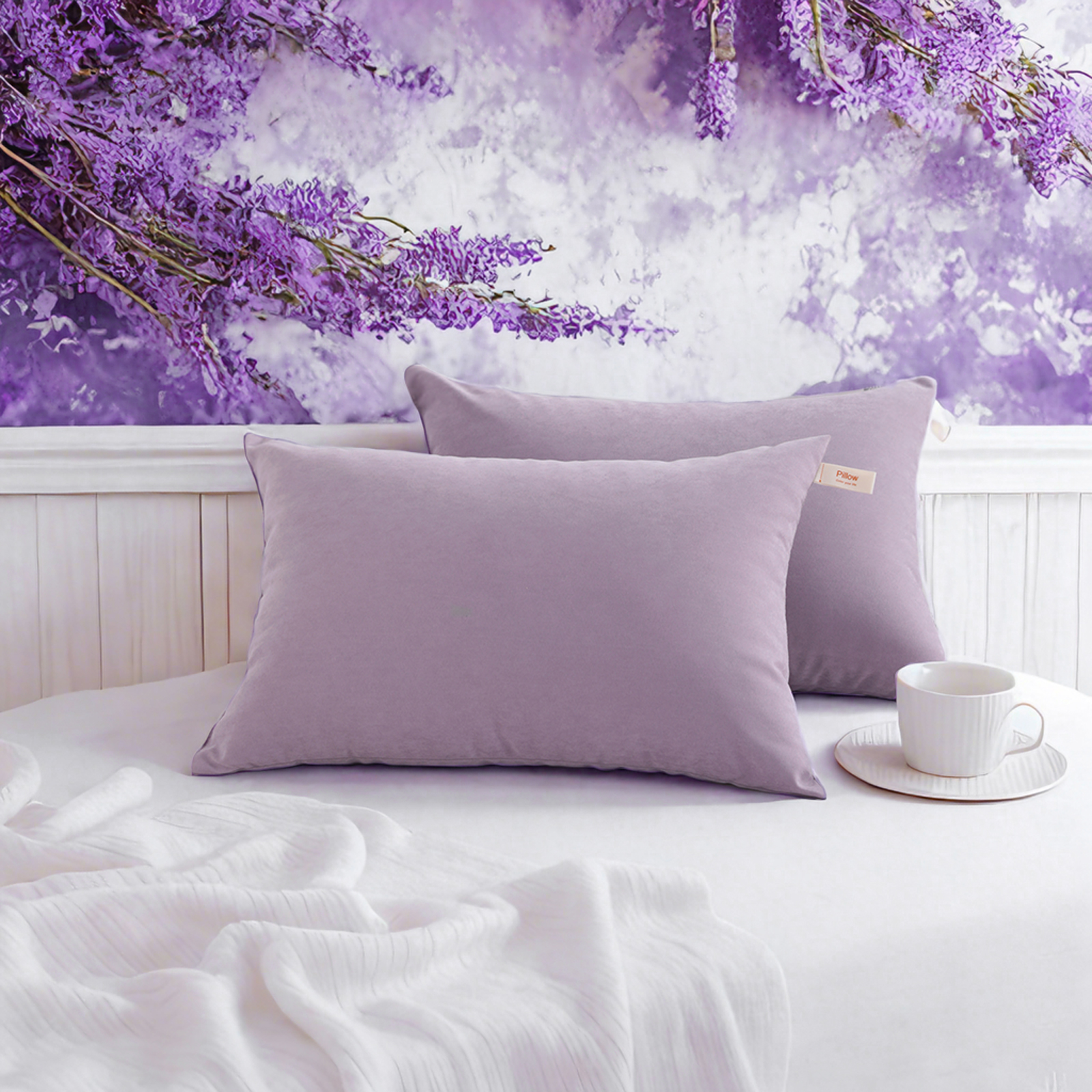 2个羽绒替代品幼儿枕头，柔软且可机洗的旅行小枕头，婴儿床的理想选择