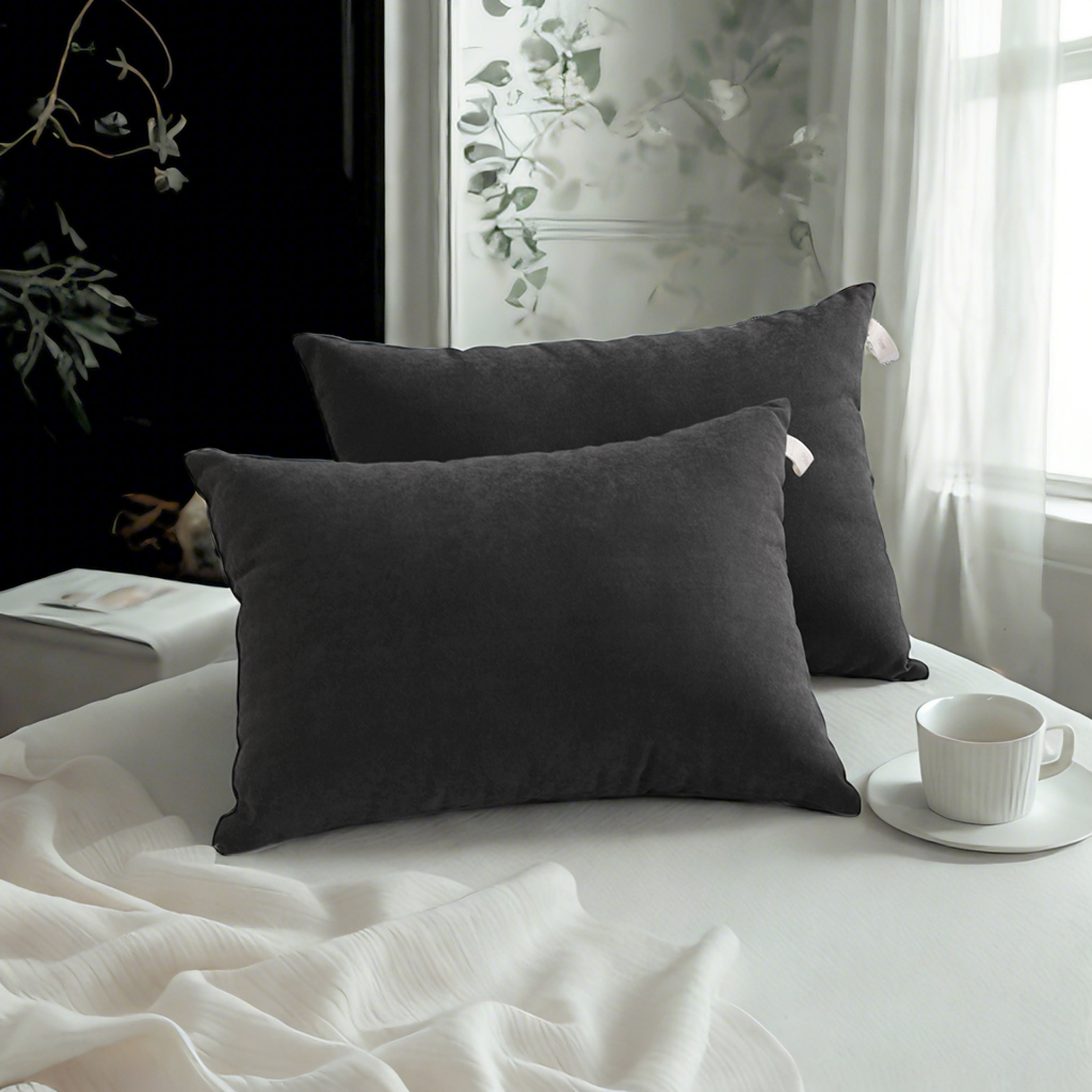 2个羽绒替代品幼儿枕头，柔软且可机洗的旅行小枕头，婴儿床的理想选择