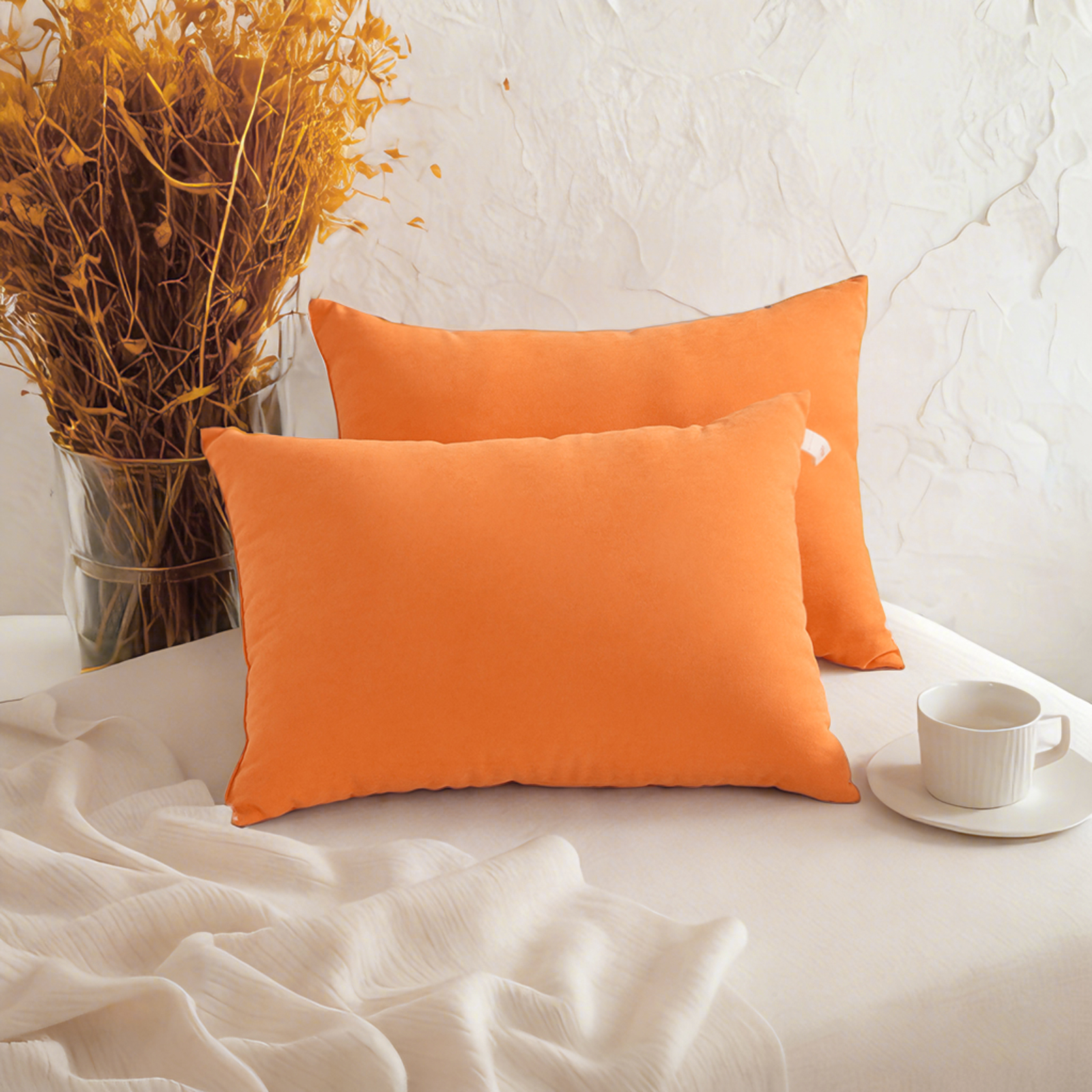 2个羽绒替代品幼儿枕头，柔软且可机洗的旅行小枕头，婴儿床的理想选择