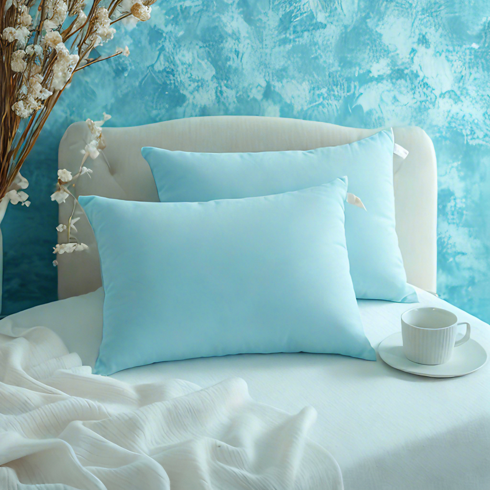 2个羽绒替代品幼儿枕头，柔软且可机洗的旅行小枕头，婴儿床的理想选择