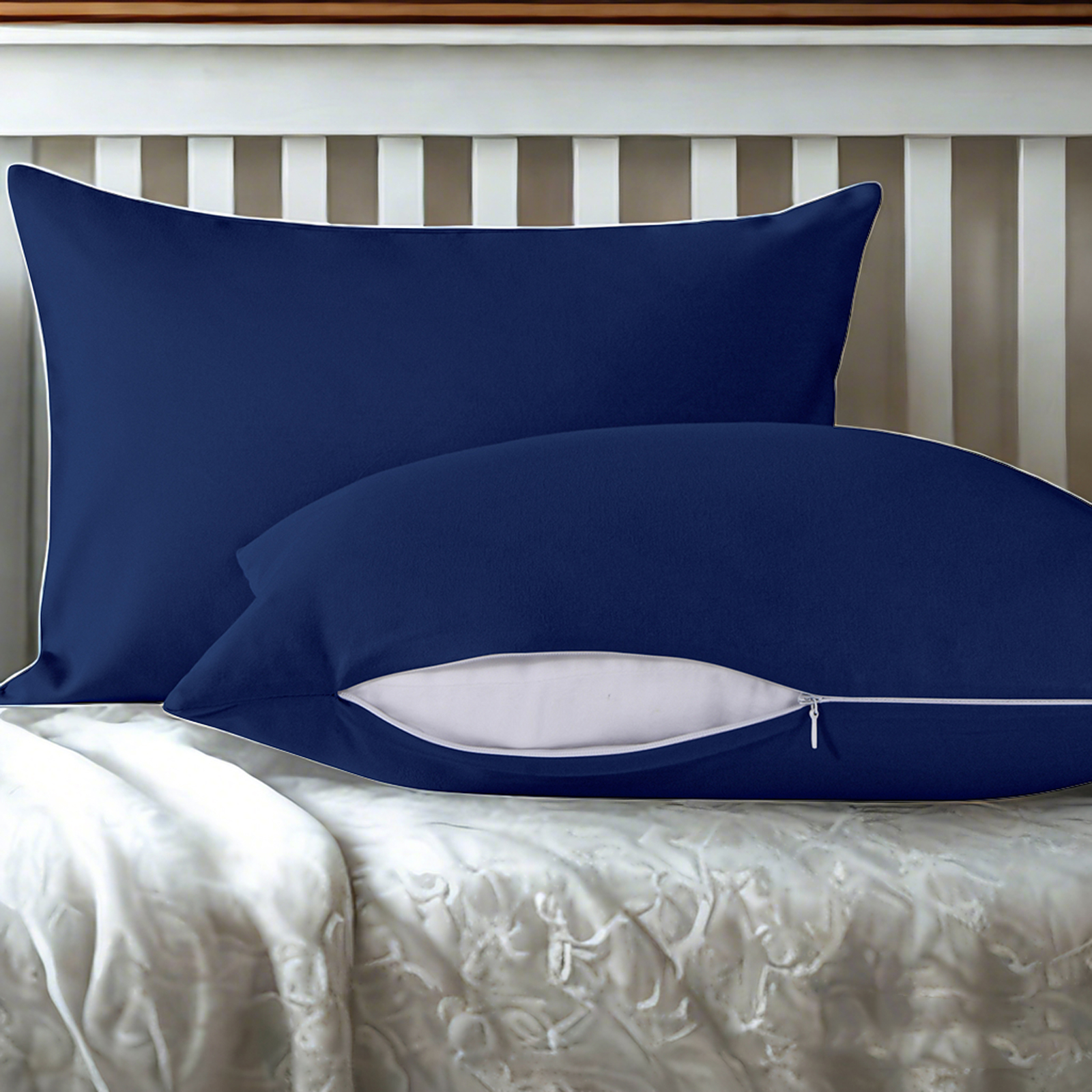 2个儿童羽绒替代棉枕头，柔软、透气、可机洗，适合日间护理的旅行枕头