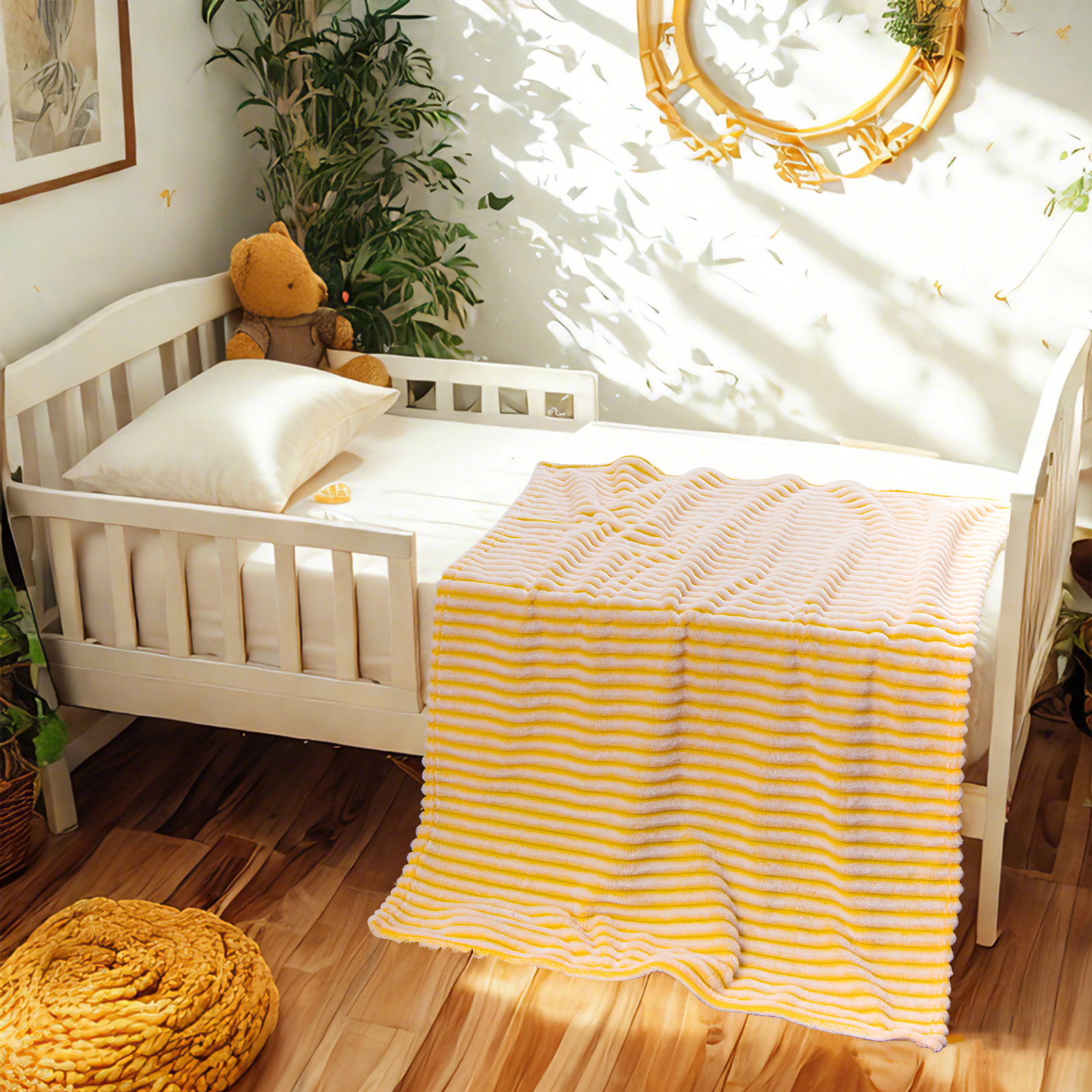 法兰绒幼儿毯，柔软、蓬松、保暖、轻便的设计婴儿毯