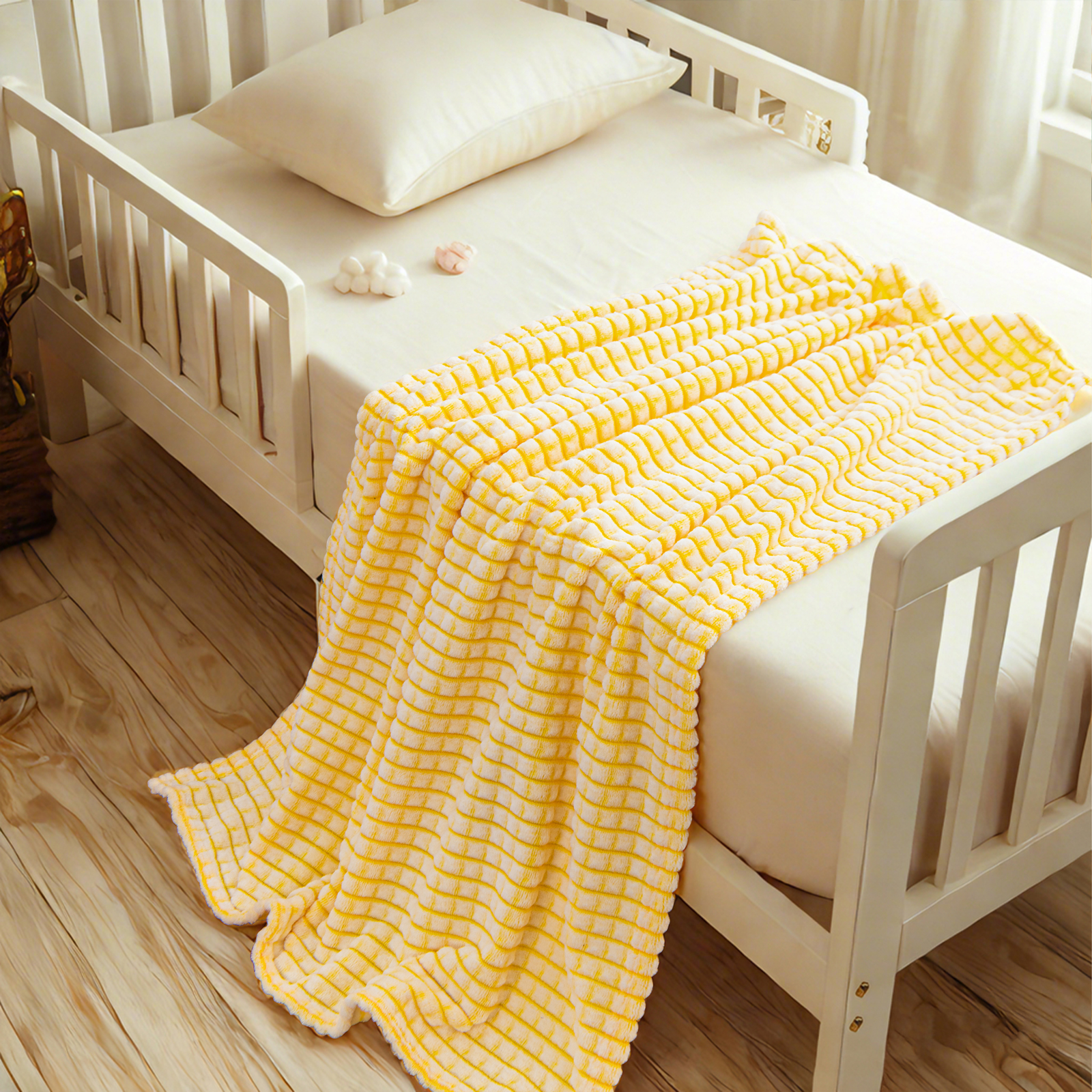 法兰绒幼儿毯，柔软、蓬松、保暖、轻便的设计婴儿毯