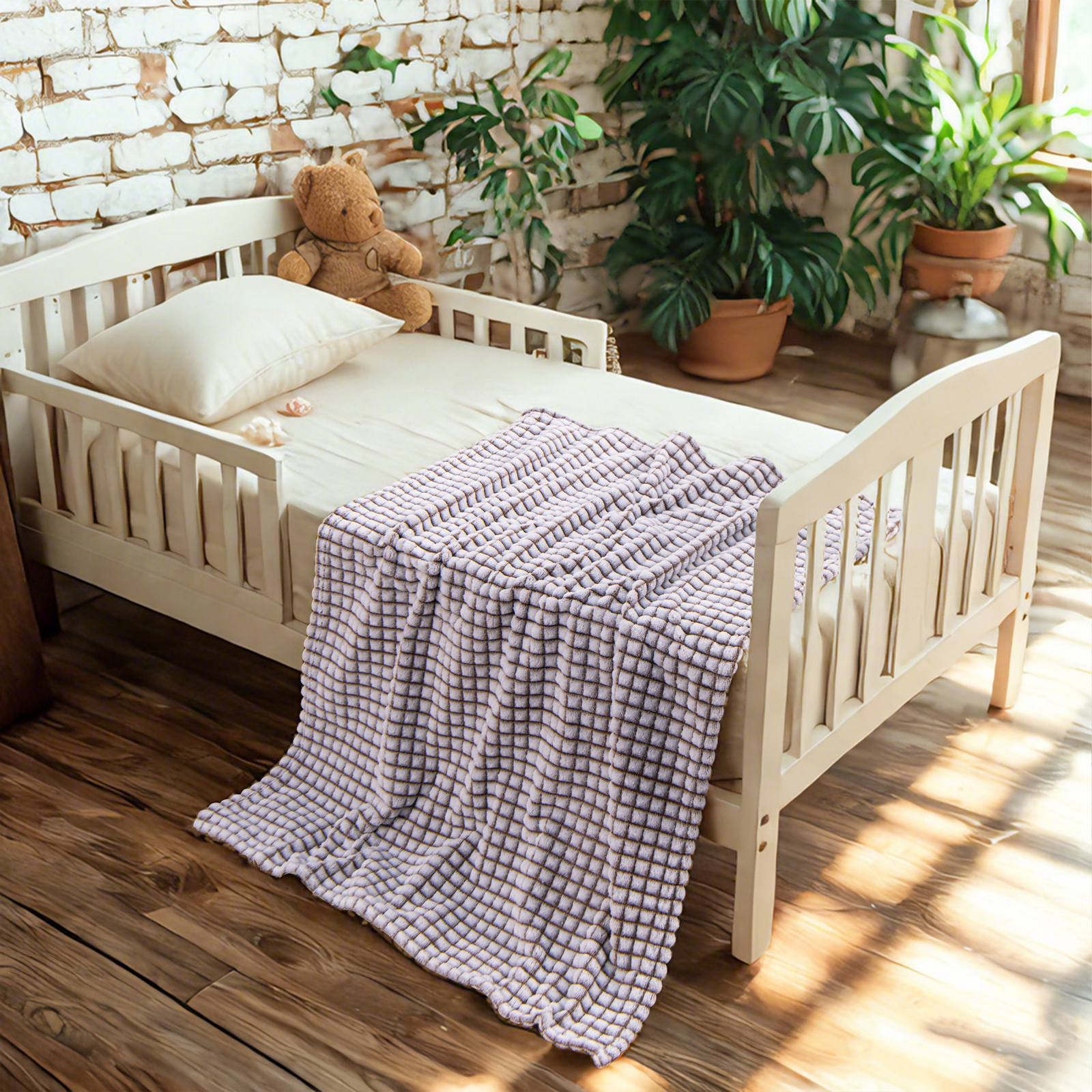 法兰绒幼儿毯，柔软、蓬松、保暖、轻便的设计婴儿毯