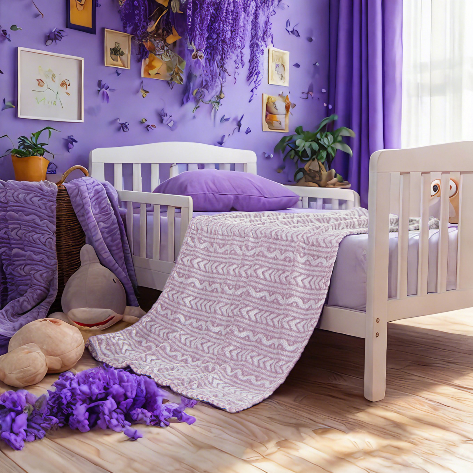 法兰绒幼儿毯，柔软、蓬松、保暖、轻便的设计婴儿毯