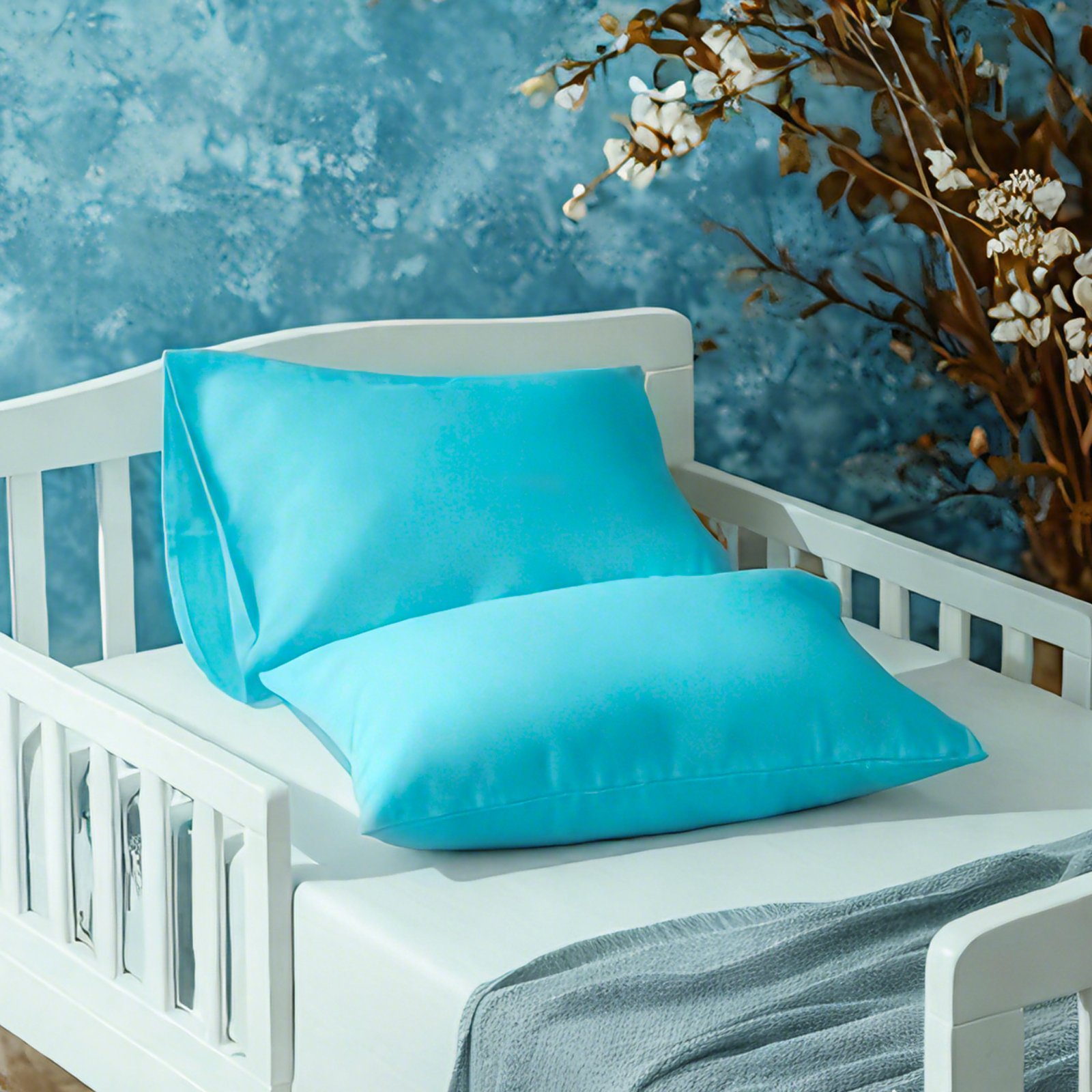 2个超细纤维幼儿枕套，超柔软舒适的婴儿枕套，信封式和拉链式两种