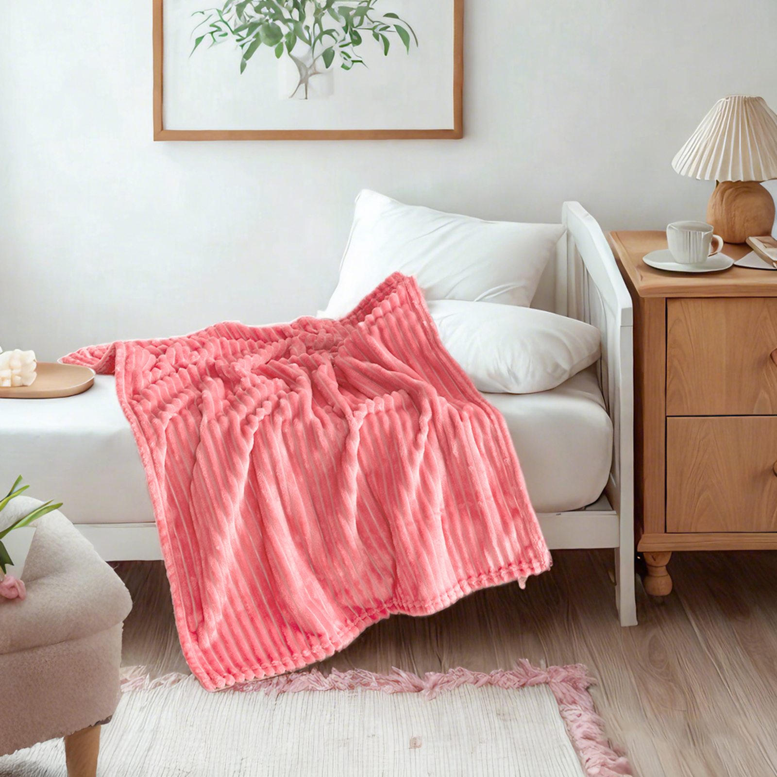 法兰绒幼儿毯，柔软、蓬松、保暖、轻便的设计婴儿毯