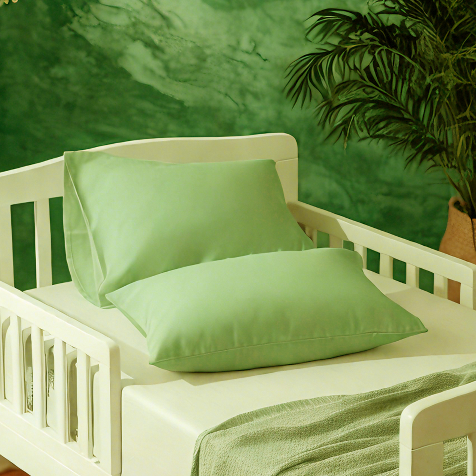 2个超细纤维幼儿枕套，超柔软舒适的婴儿枕套，信封式和拉链式两种