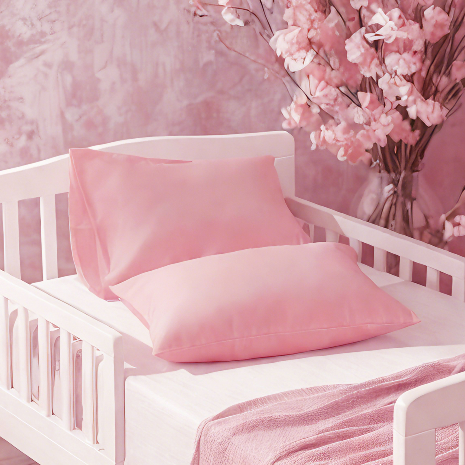 2 Microfiber Toddler Pillowcases, Super Soft and Cozy Baby Pillowcases，envelope closure and zipper closure