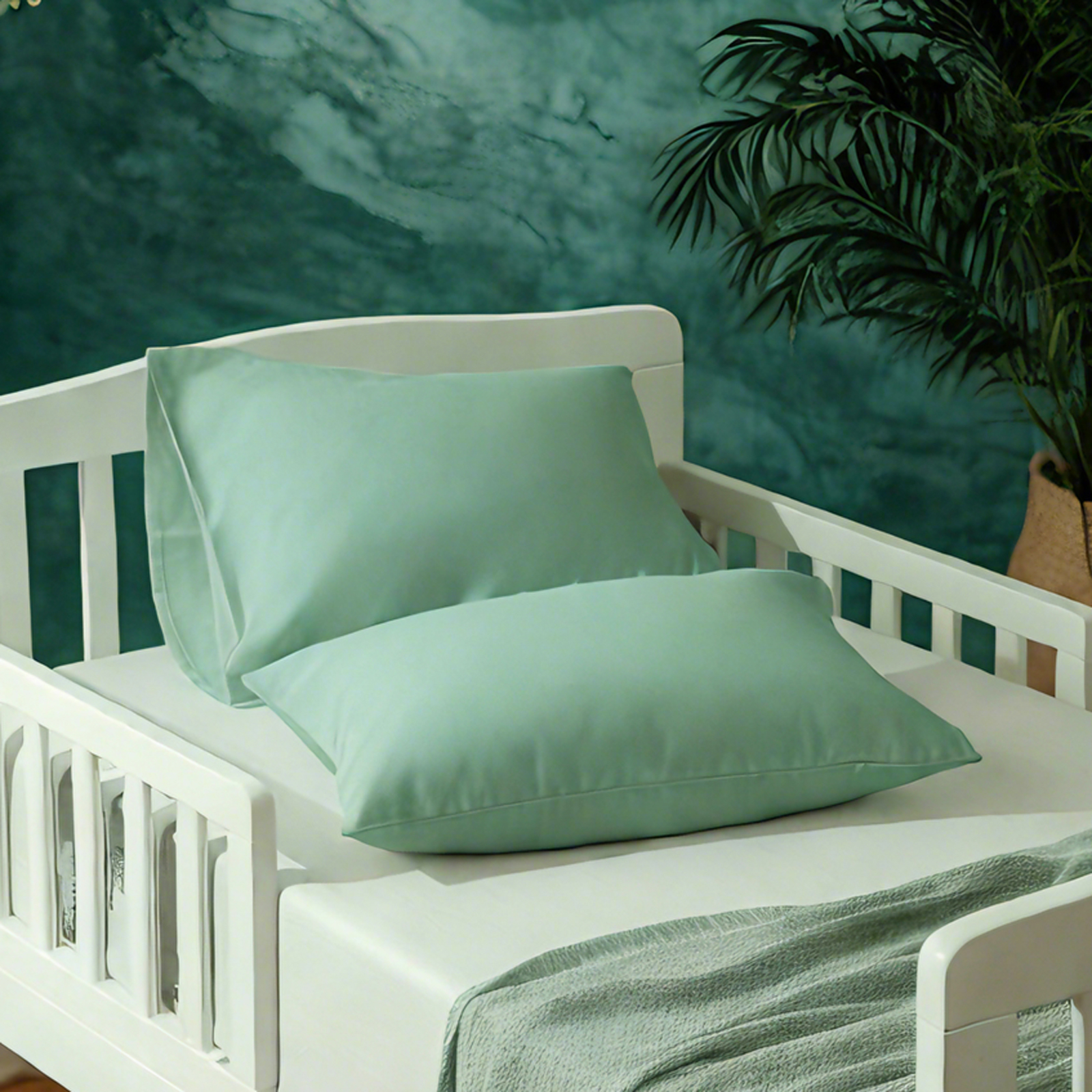 2个超细纤维幼儿枕套，超柔软舒适的婴儿枕套，信封式和拉链式两种