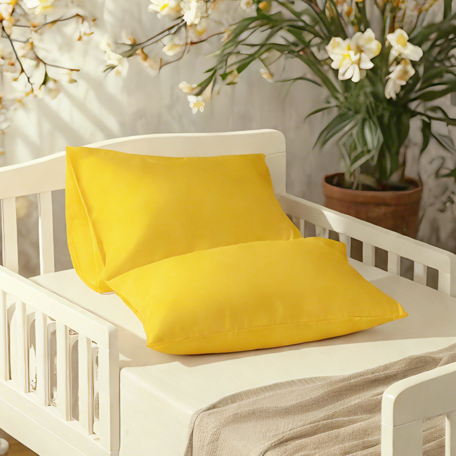 2 Microfiber Toddler Pillowcases, Super Soft and Cozy Baby Pillowcases，envelope closure and zipper closure