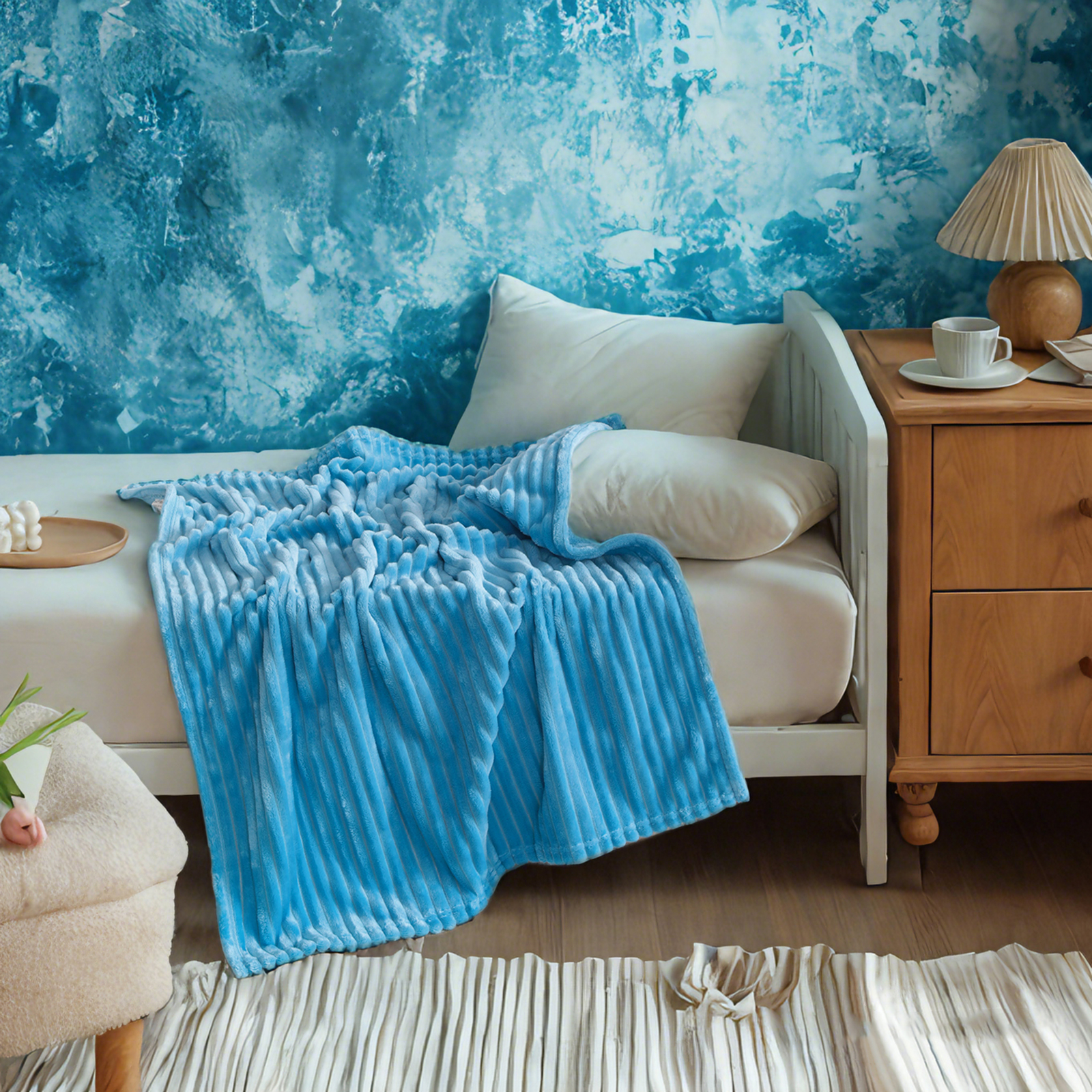 法兰绒幼儿毯，柔软、蓬松、保暖、轻便的设计婴儿毯