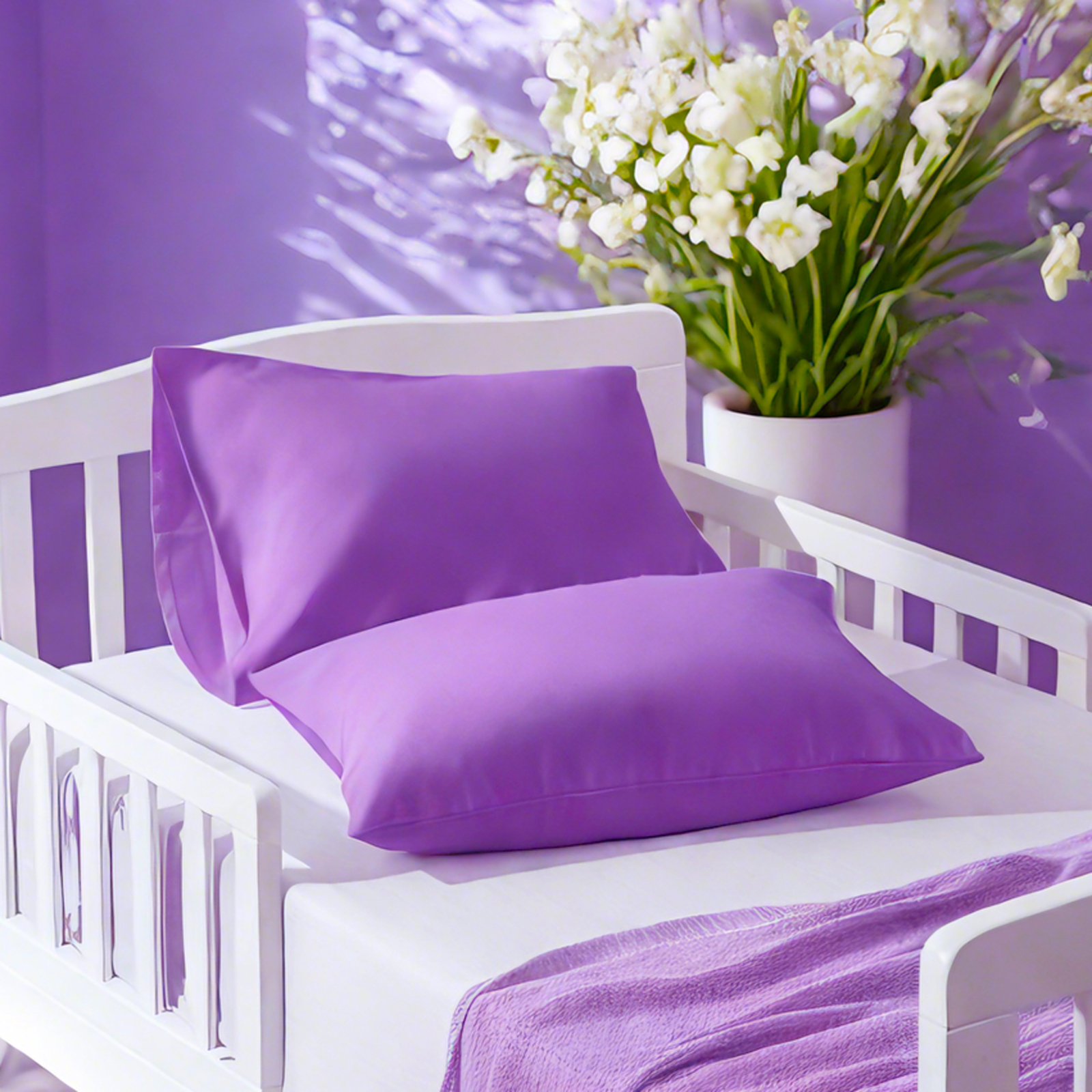 2个超细纤维幼儿枕套，超柔软舒适的婴儿枕套，信封式和拉链式两种