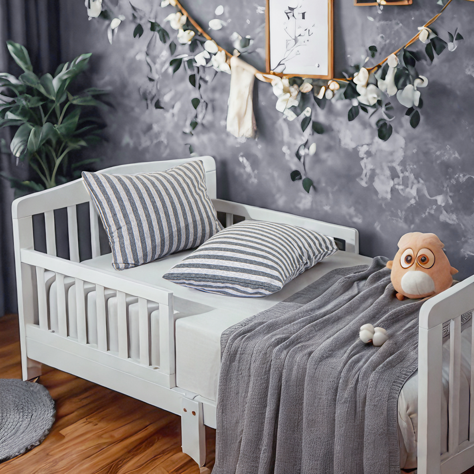 2个针织棉幼儿枕套，柔软透气的婴儿枕套，带信封封口